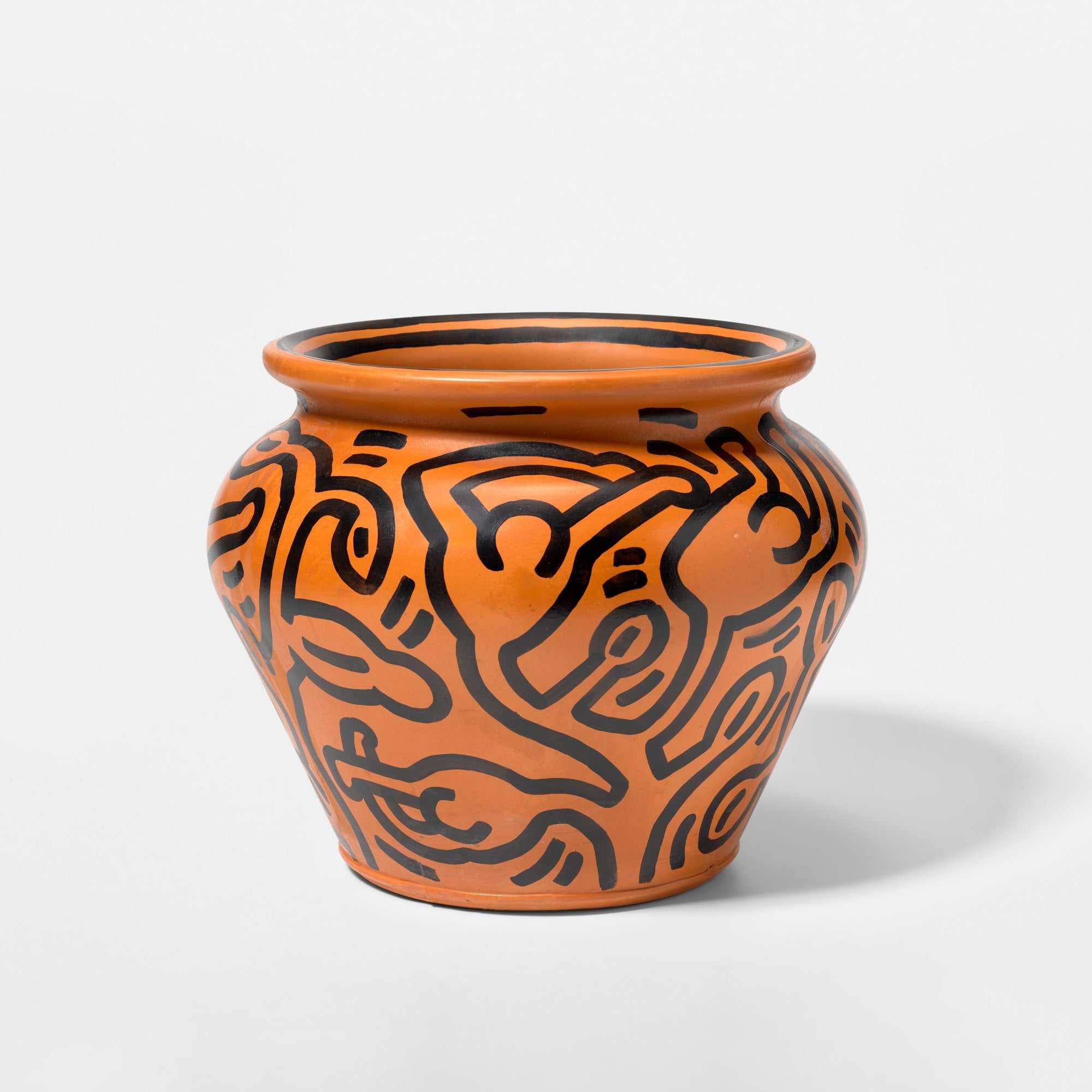 Keith Haring - Untitled ink on terracotta vessel - edition of 25