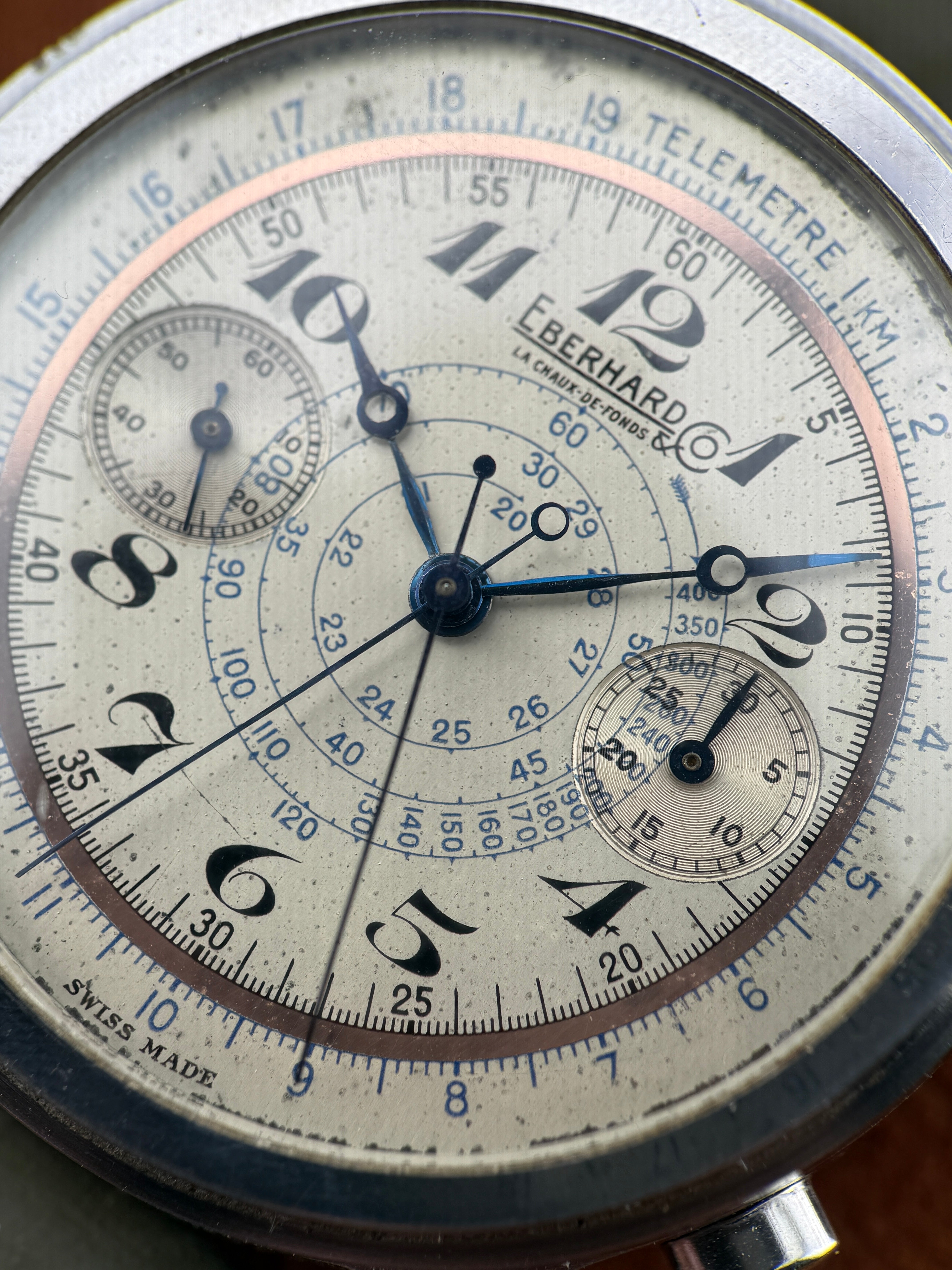 Eberhard & Co. Pre-Extra Fort “Split”, Stainless Steel, Split-Seconds Chronograph, Circa 1940