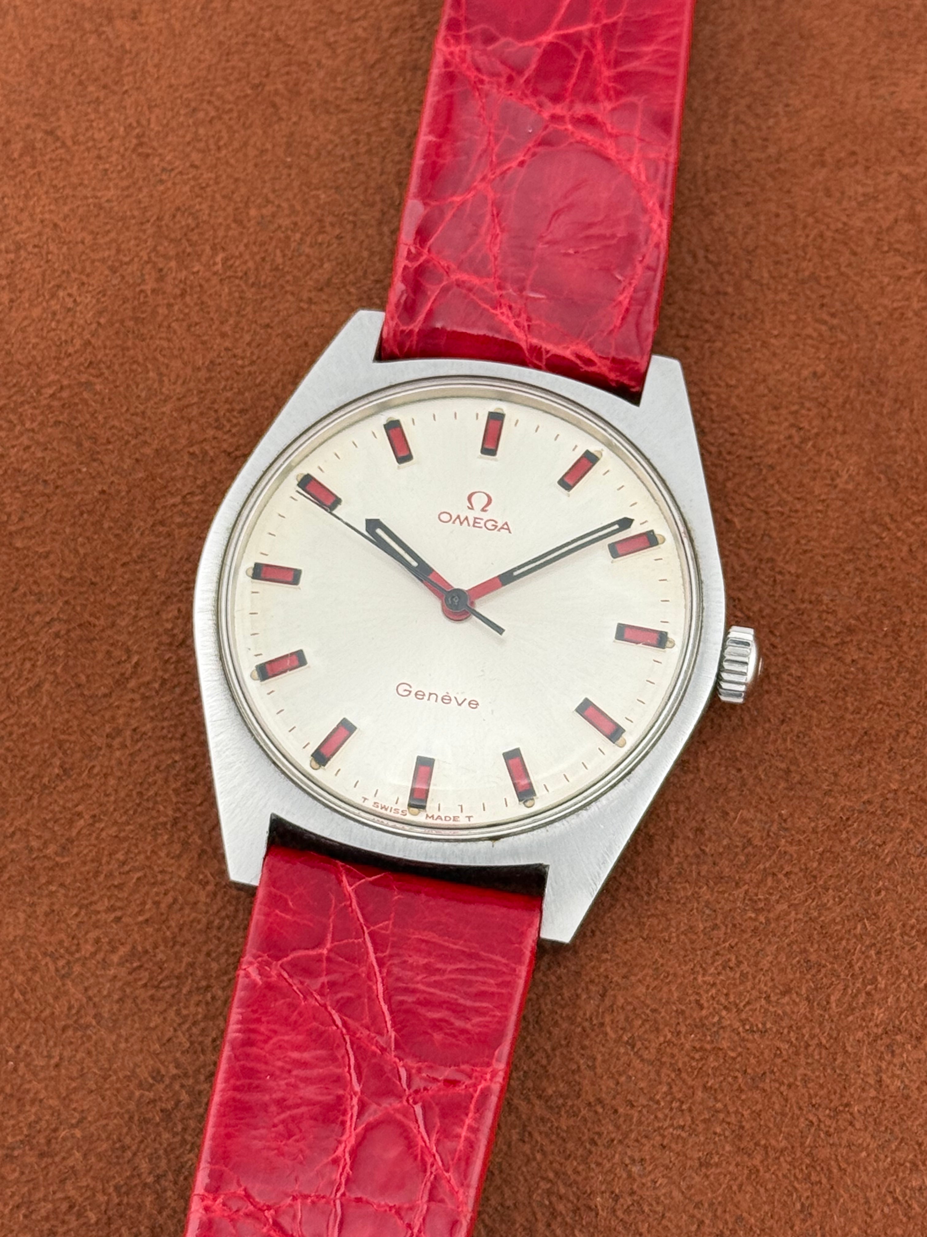 Omega Genève “Red Devil” Ref. 135.041 – Stainless Steel