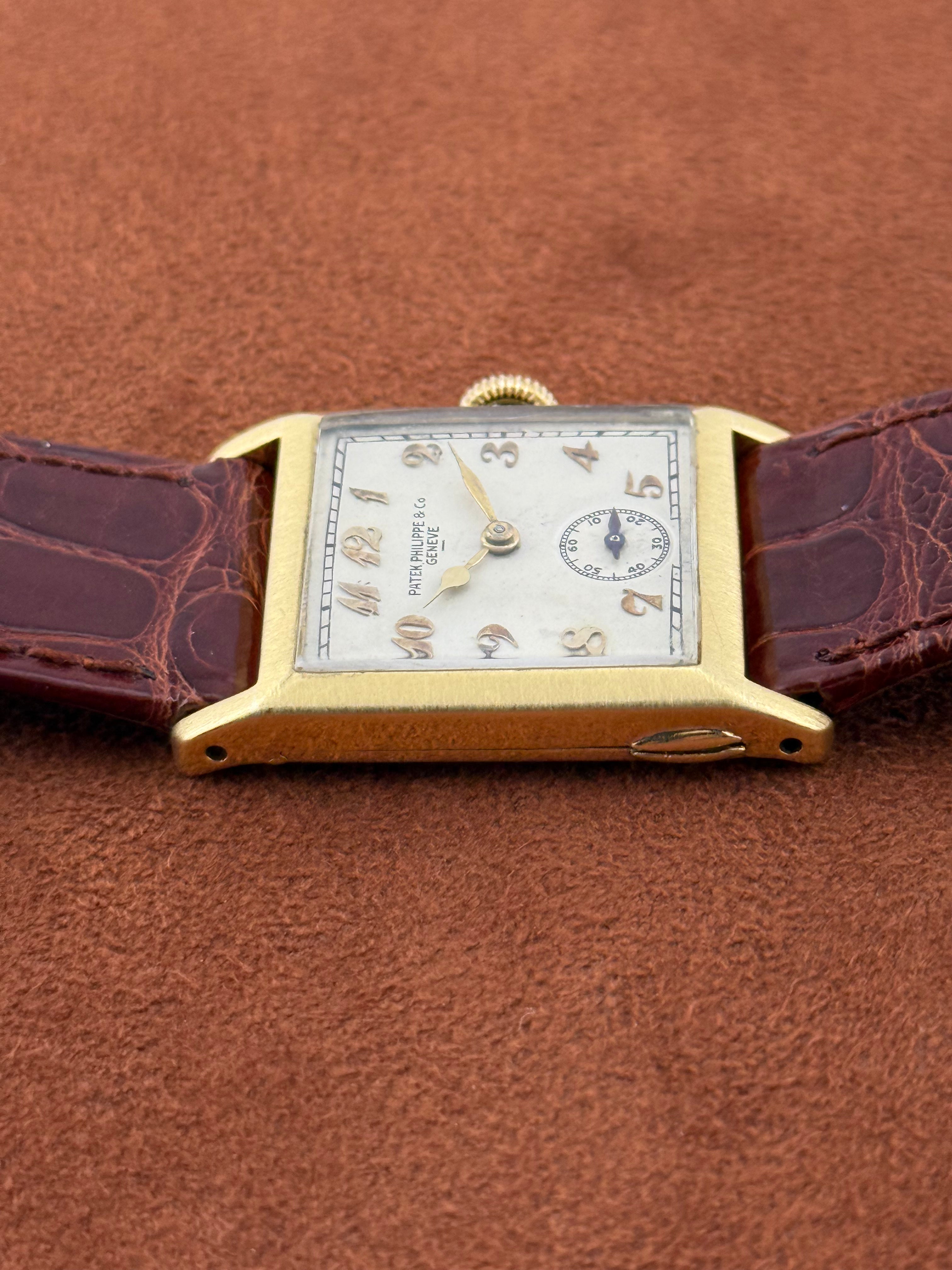 Patek Philippe Pre-Reference Square Wristwatch – 18K Yellow Gold, Extract from the Archives, 1926