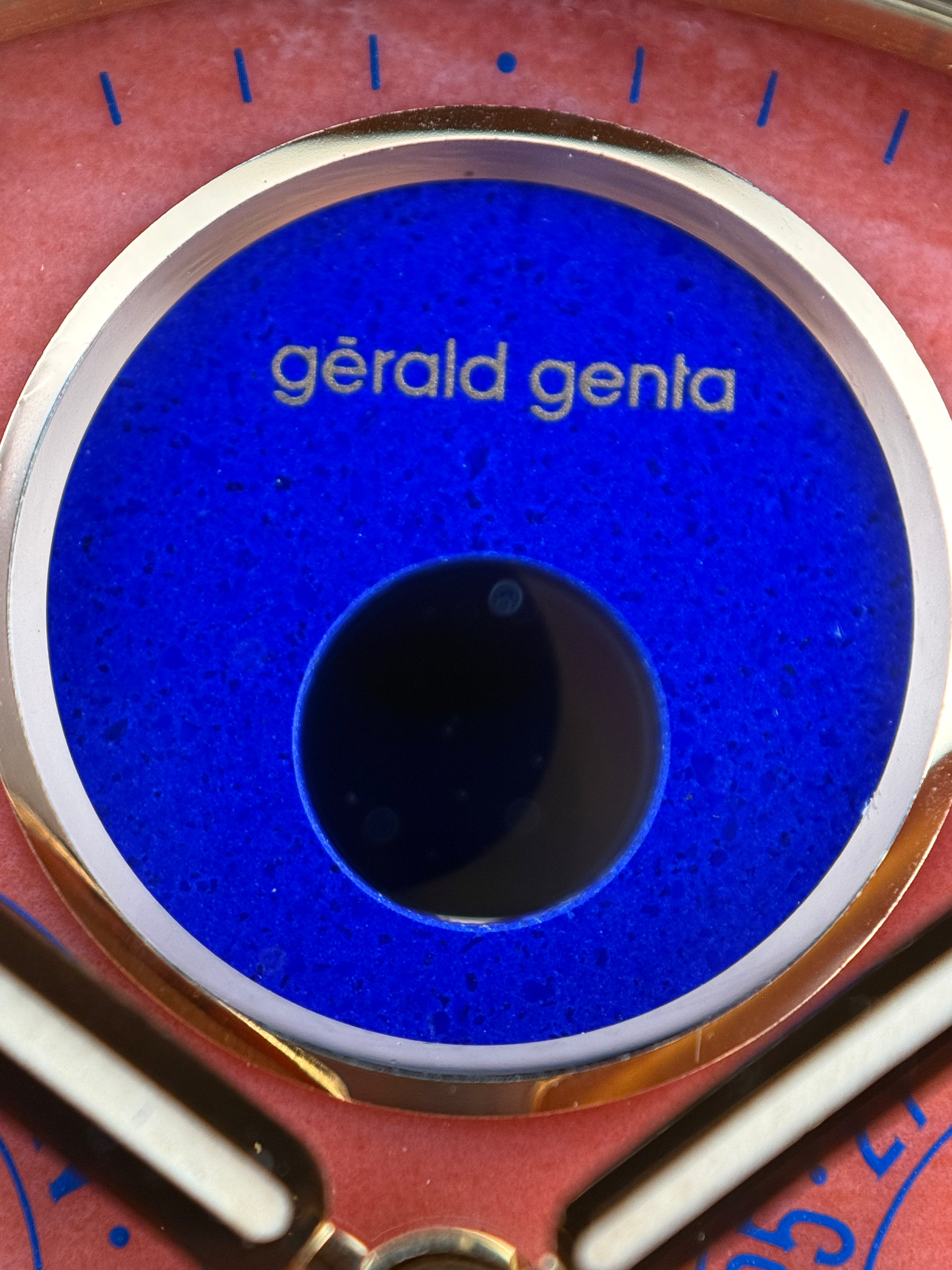 Gérald Genta Gefica – 18K Gold, Coral Dial, Moon Phase, Day-Date, 24 Hour
