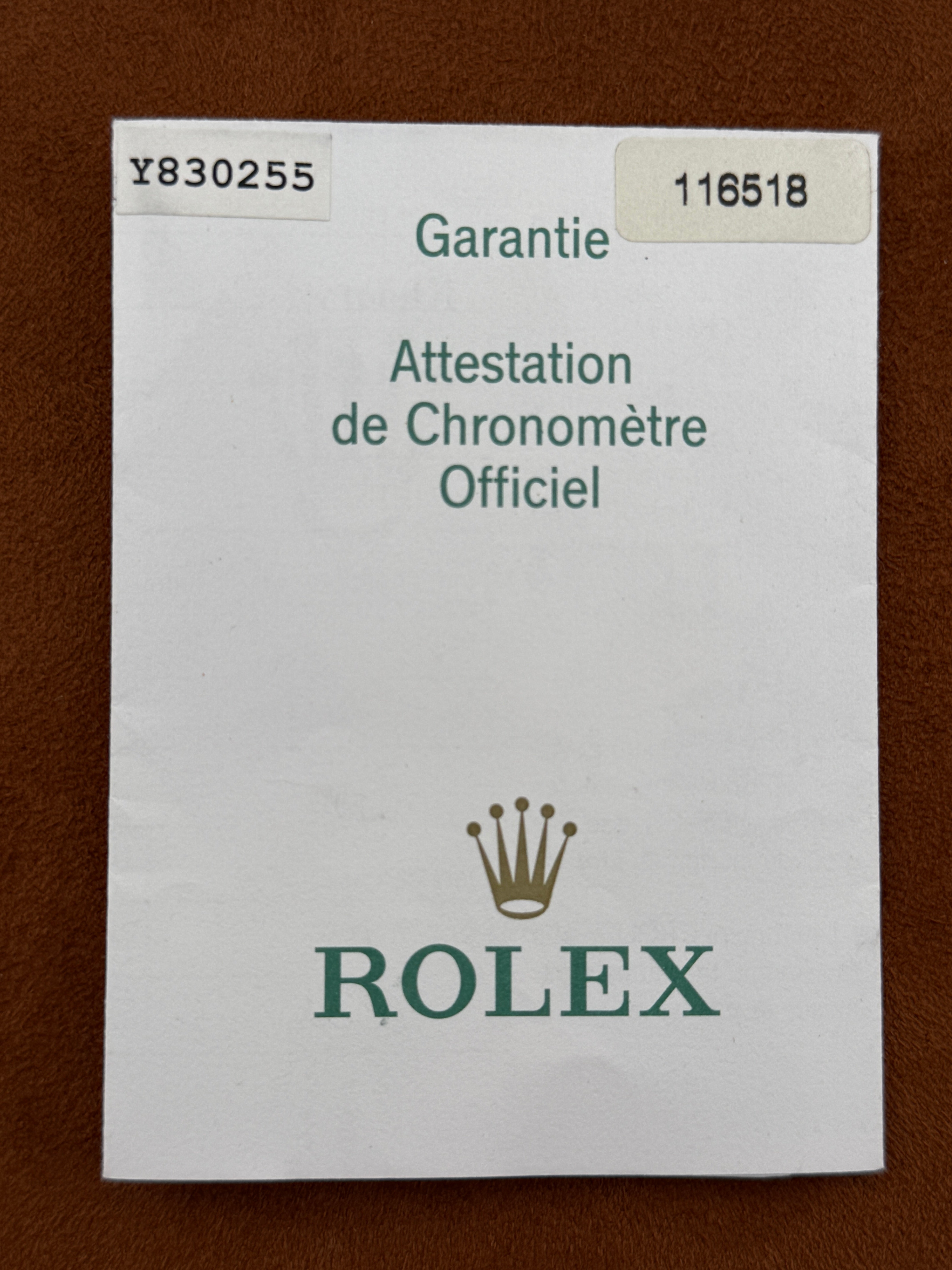 Rolex Daytona 116518 Mother of pearl - full set offered from the original owner