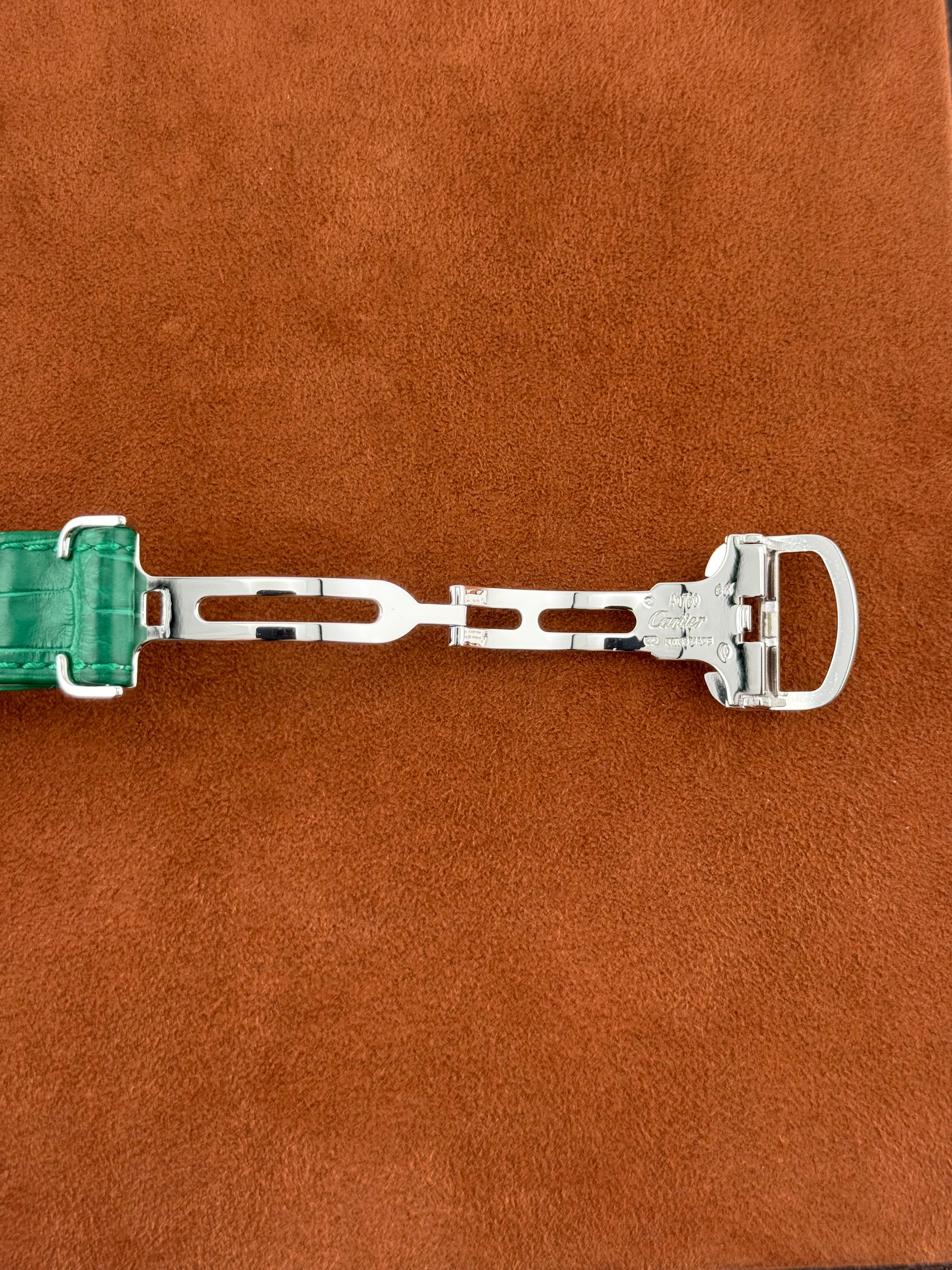 Cartier Clé de Cartier Haute Joaillerie N°1 – White Gold, Baguette Diamonds, Green Dial