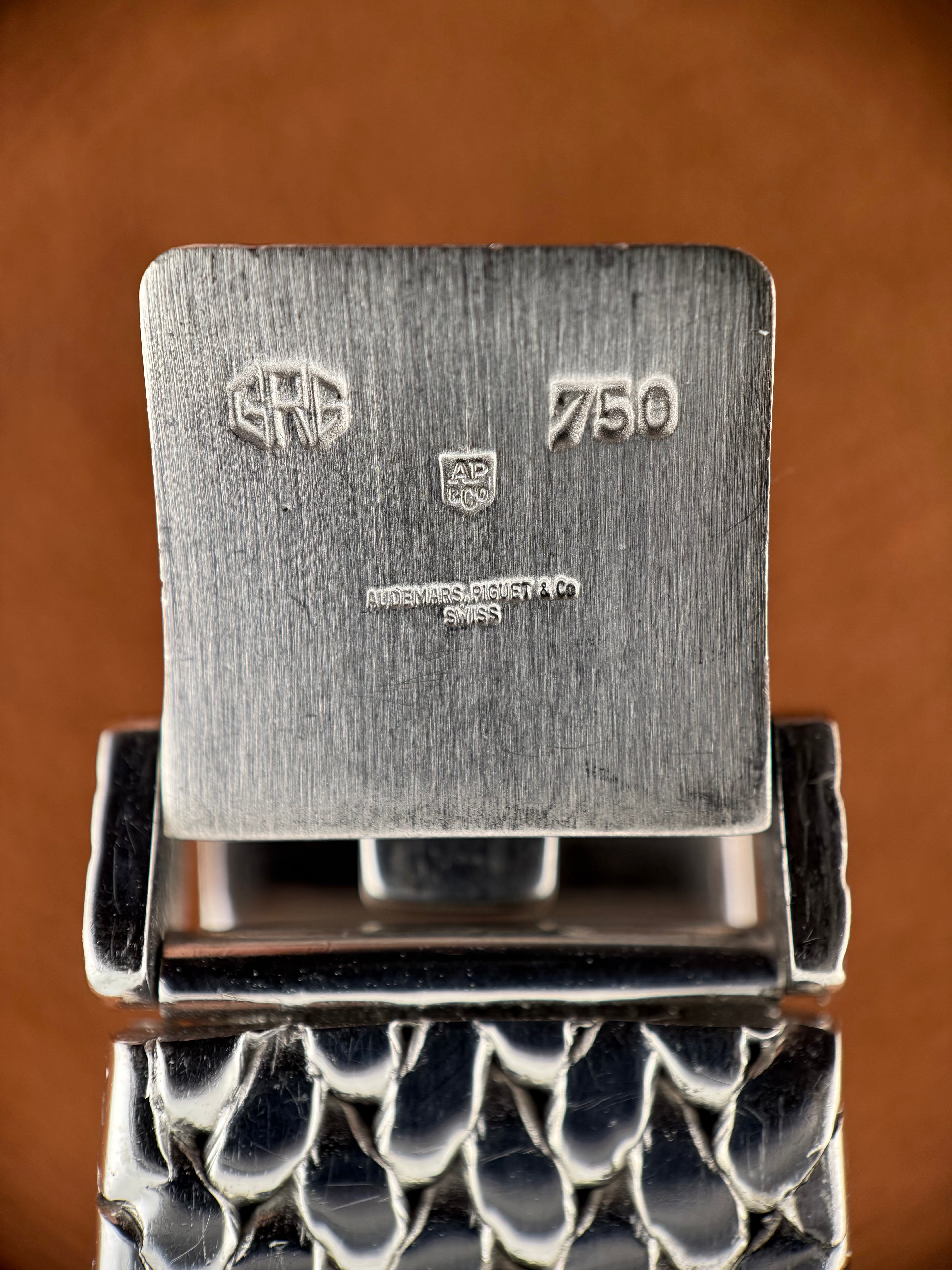 Audemars Piguet “Cobra” Ref. 5587BC – Blue Diamond Dial, 18K White Gold Bracelet Watch, Circa 1989