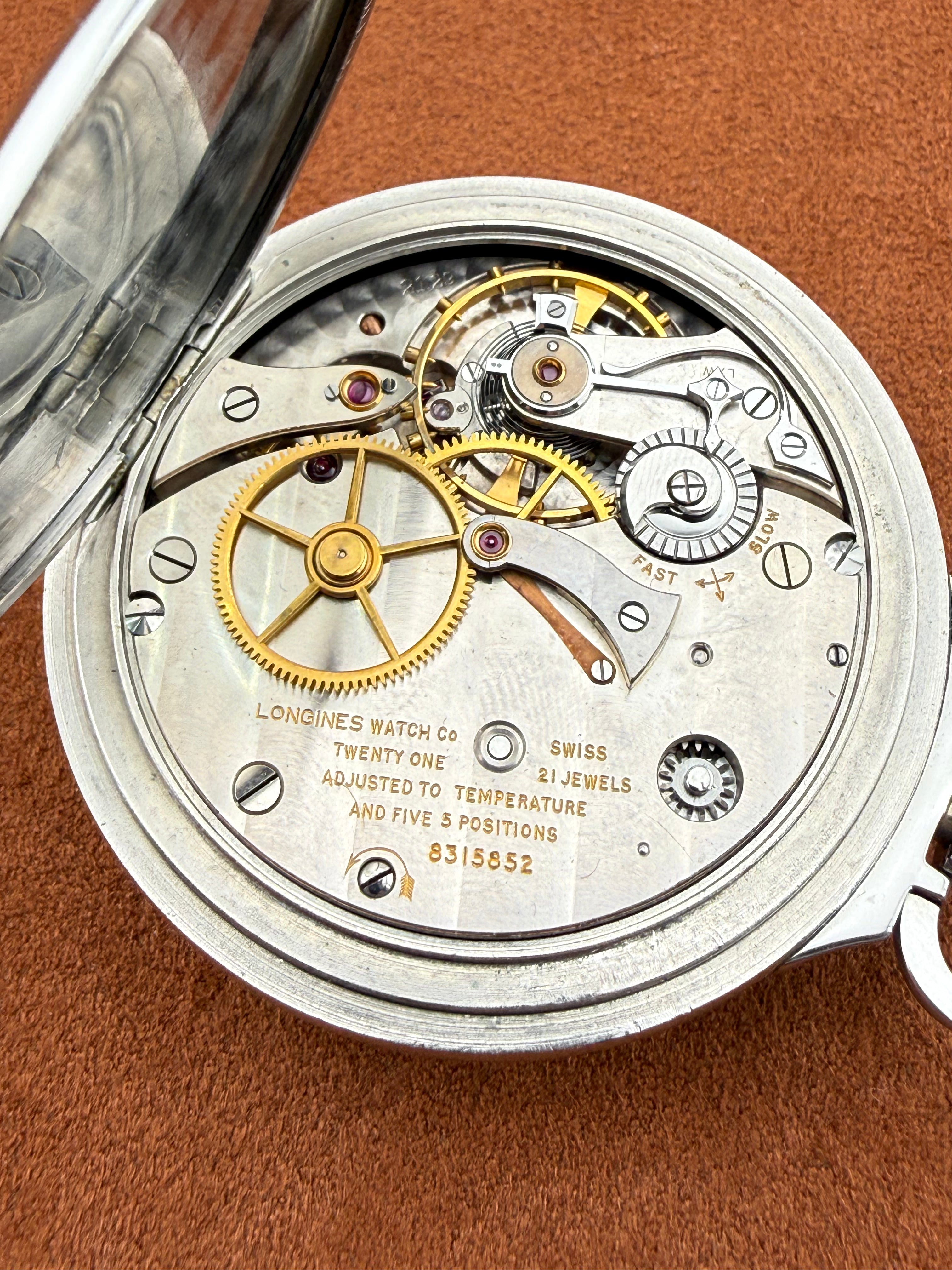 Longines Greenwich Civil Time Navigation Pocket Watch Circa 1940