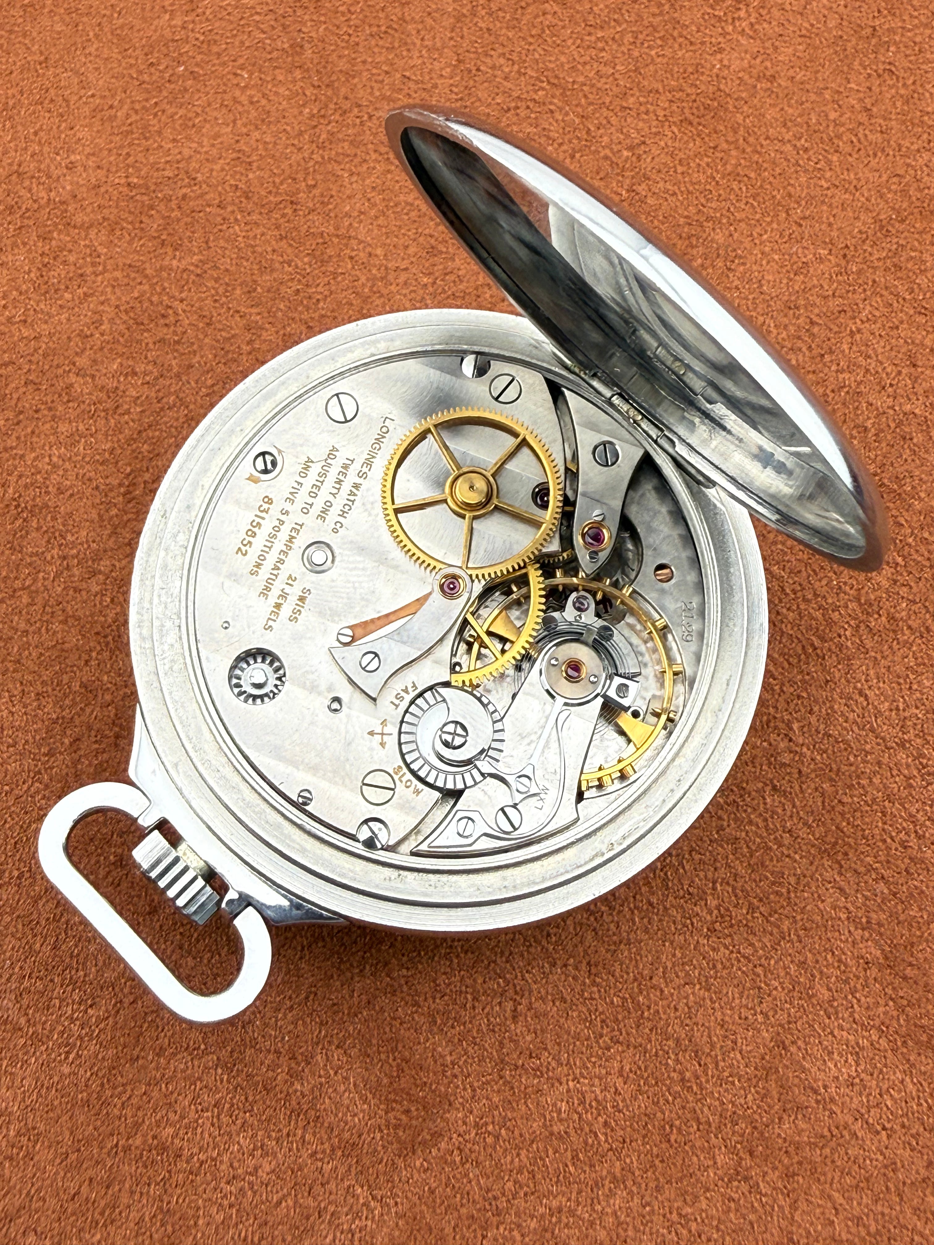Longines Greenwich Civil Time Navigation Pocket Watch Circa 1940