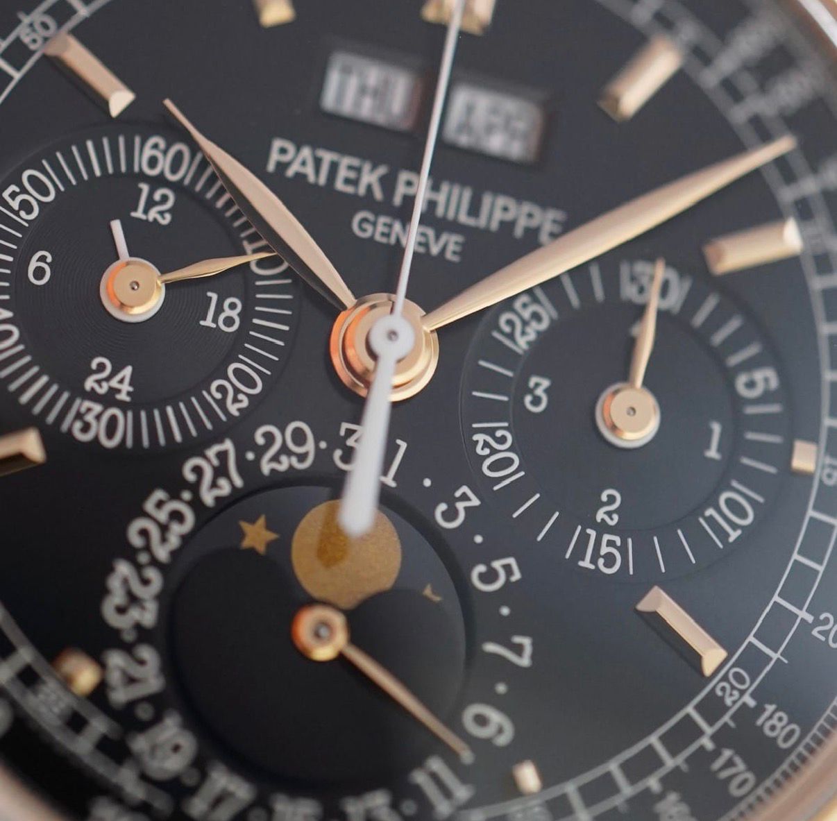 Patek Philippe Perpetual Calendar Chronograph Ref. 5970R-019, Pink Gold, Black Dial, Special Order, 2015
