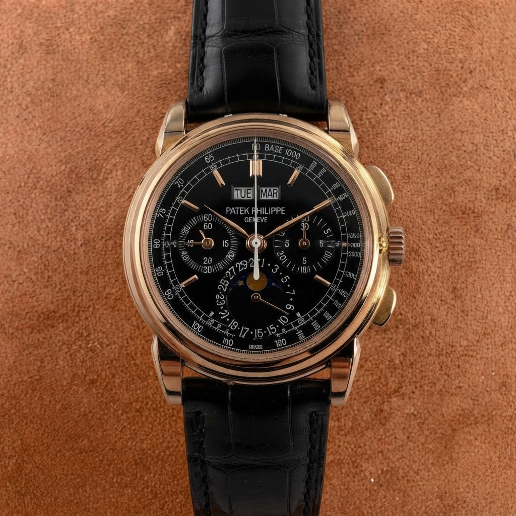 Patek Philippe Perpetual Calendar Chronograph Ref. 5970R-019, Pink Gold, Black Dial, Special Order, 2015