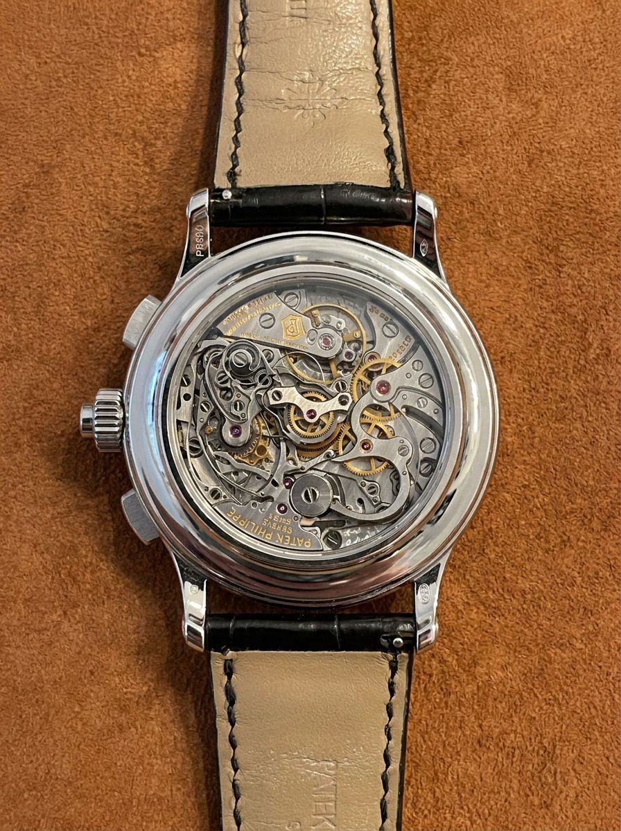 Patek Philippe Split-Seconds Chronograph Ref. 5370P-001, Platinum, Black Enamel Dial