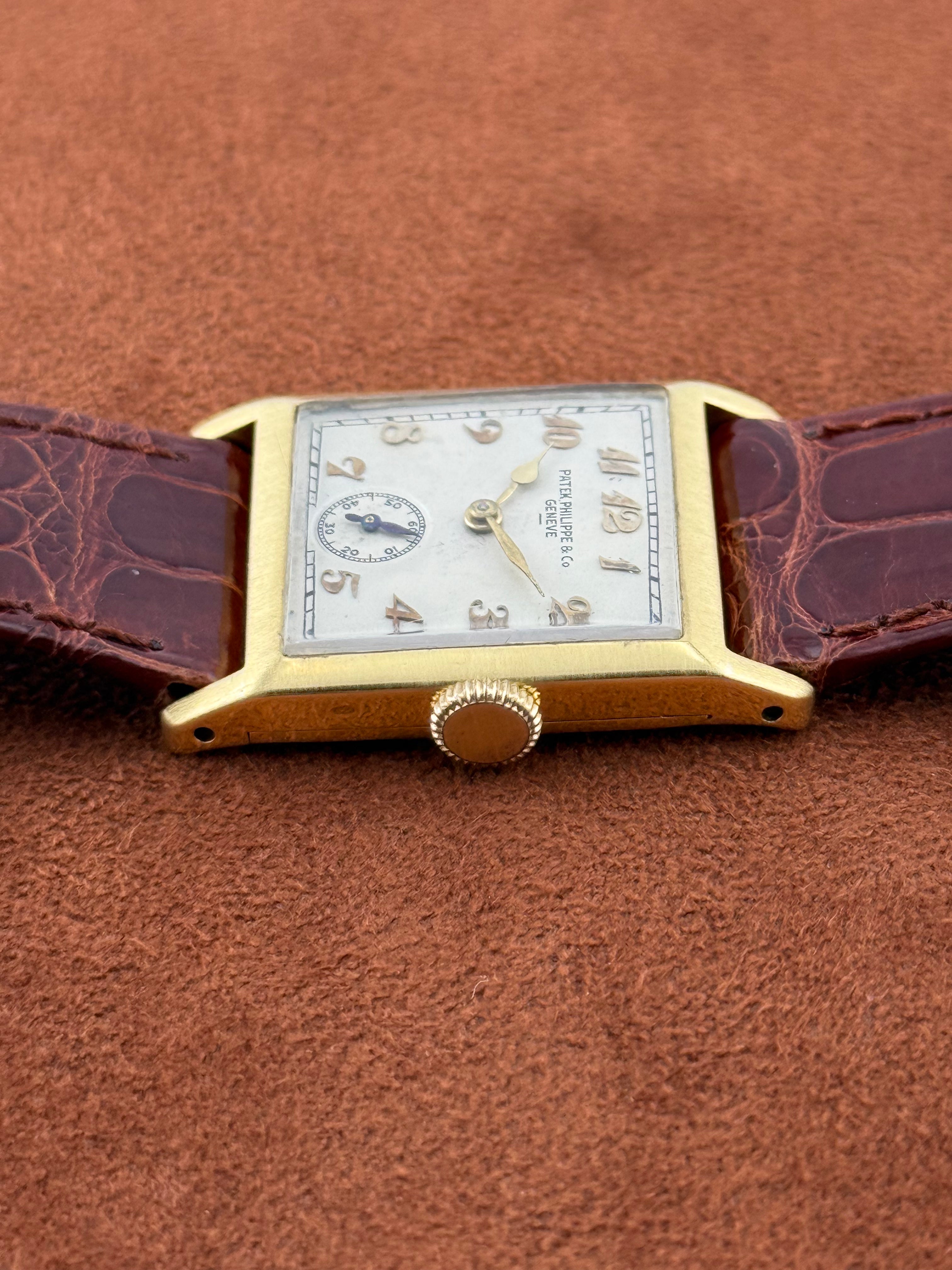 Patek Philippe Pre-Reference Square Wristwatch – 18K Yellow Gold, Extract from the Archives, 1926