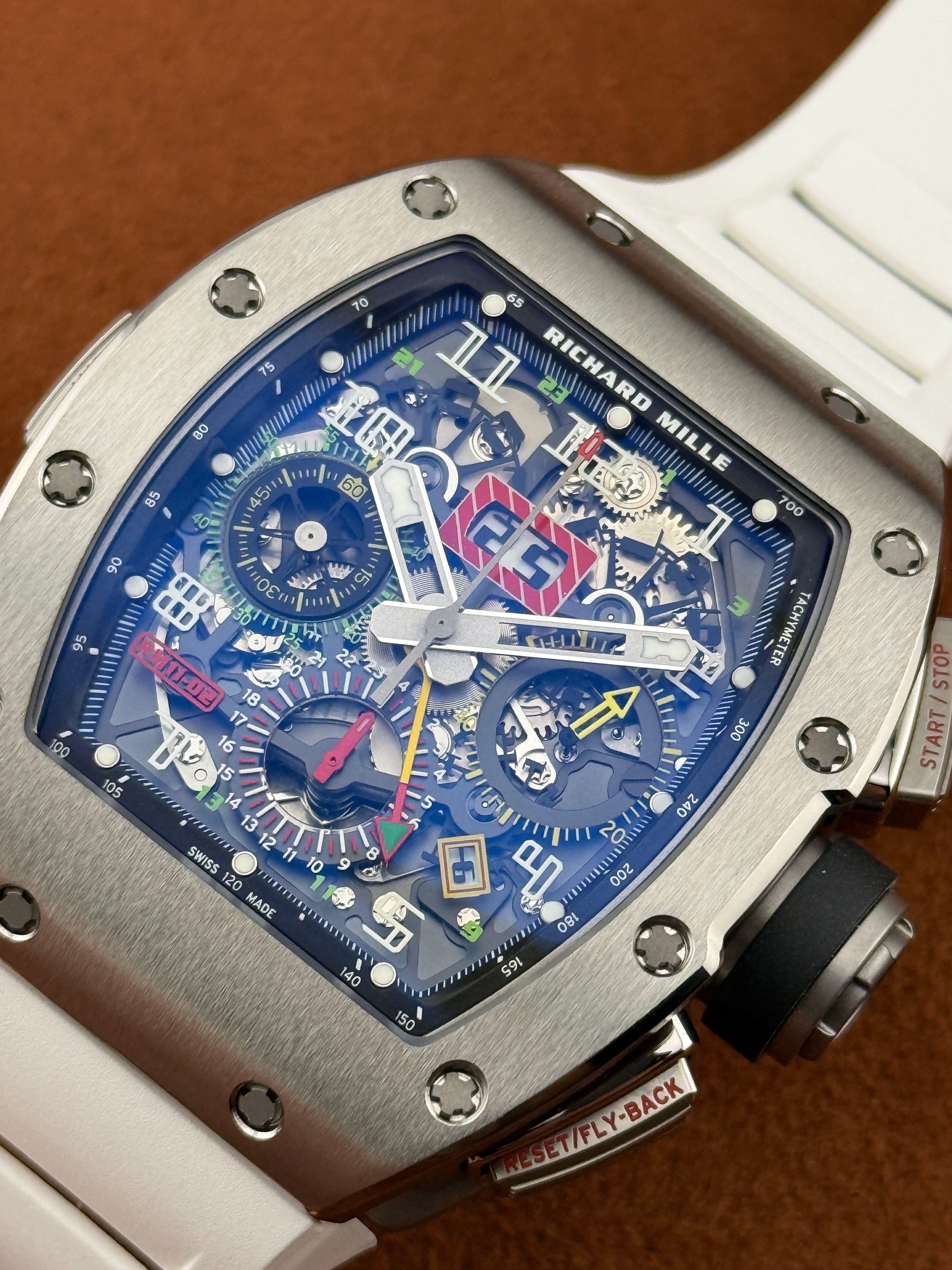Richard Mille RM 11-02 Ti, Automatic Flyback Chronograph Dual Time Zone, Titanium