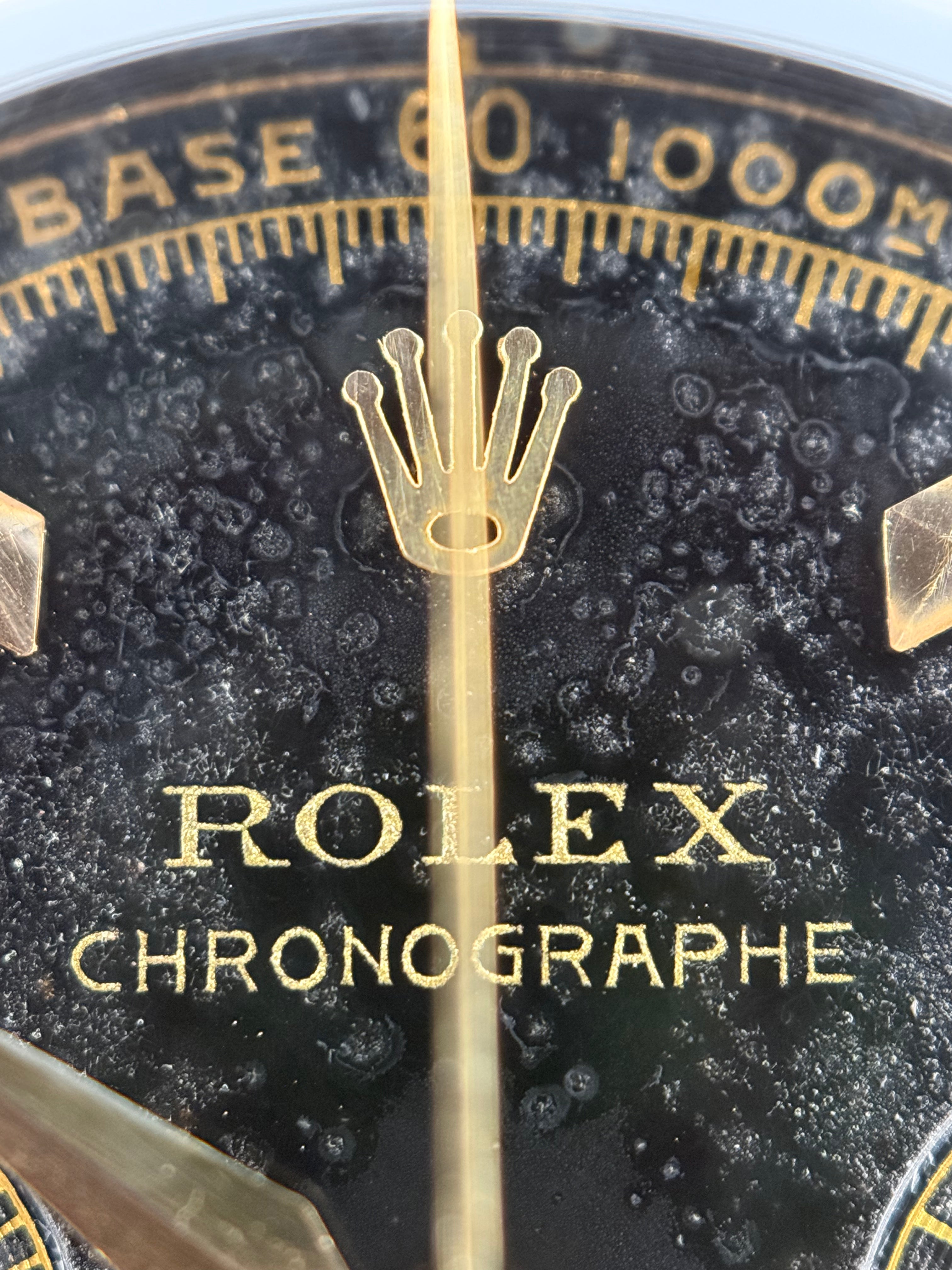 Rolex Piccolino Anti-Magnetique Ref. 3055 – 18K Gold Chronograph, Black Dial