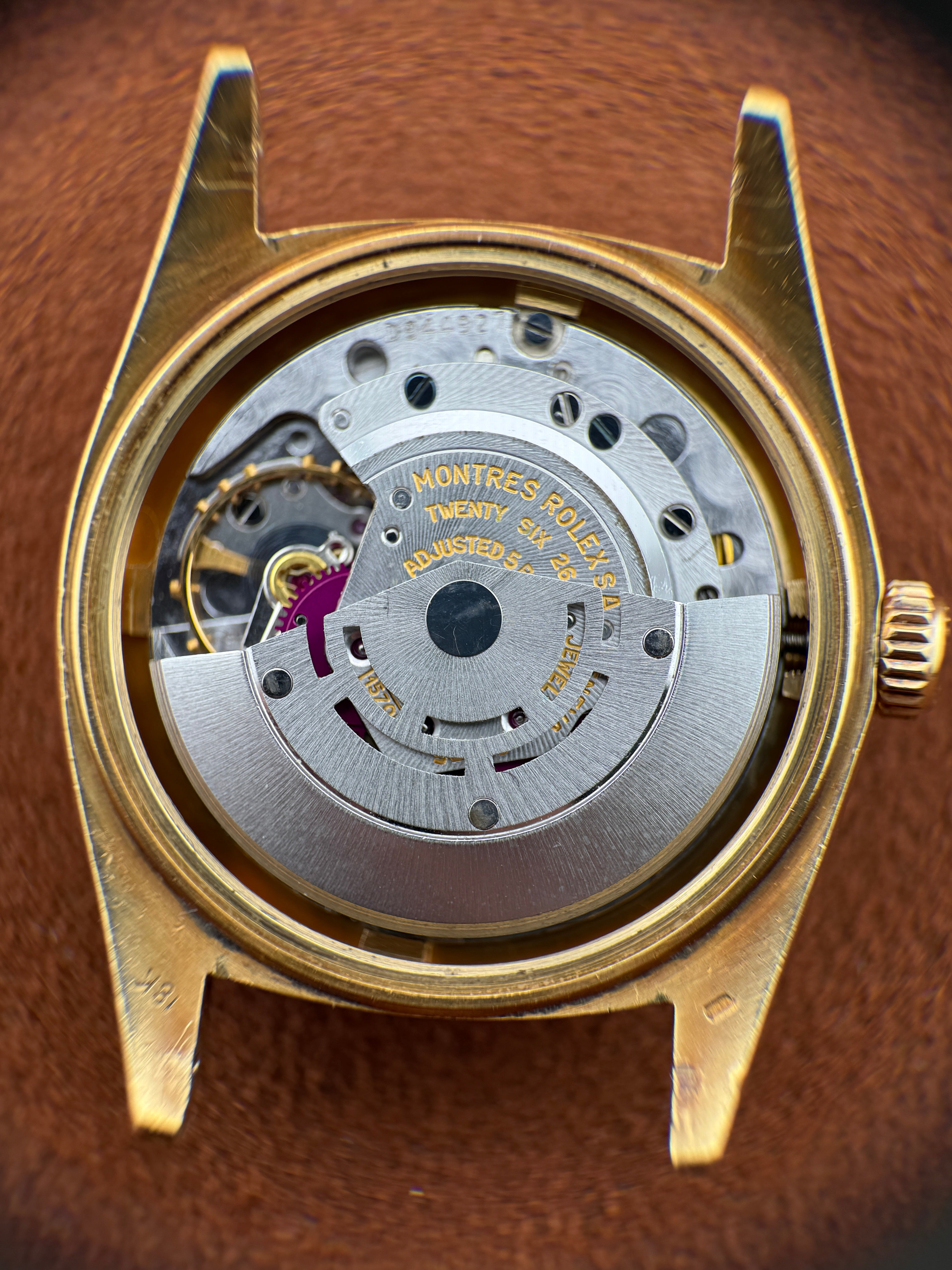 Rolex Oyster Perpetual Datejust Ref. 1601 — 18k Yellow Gold, Lapis Lazuli Khanjar Dial, Circa 1975