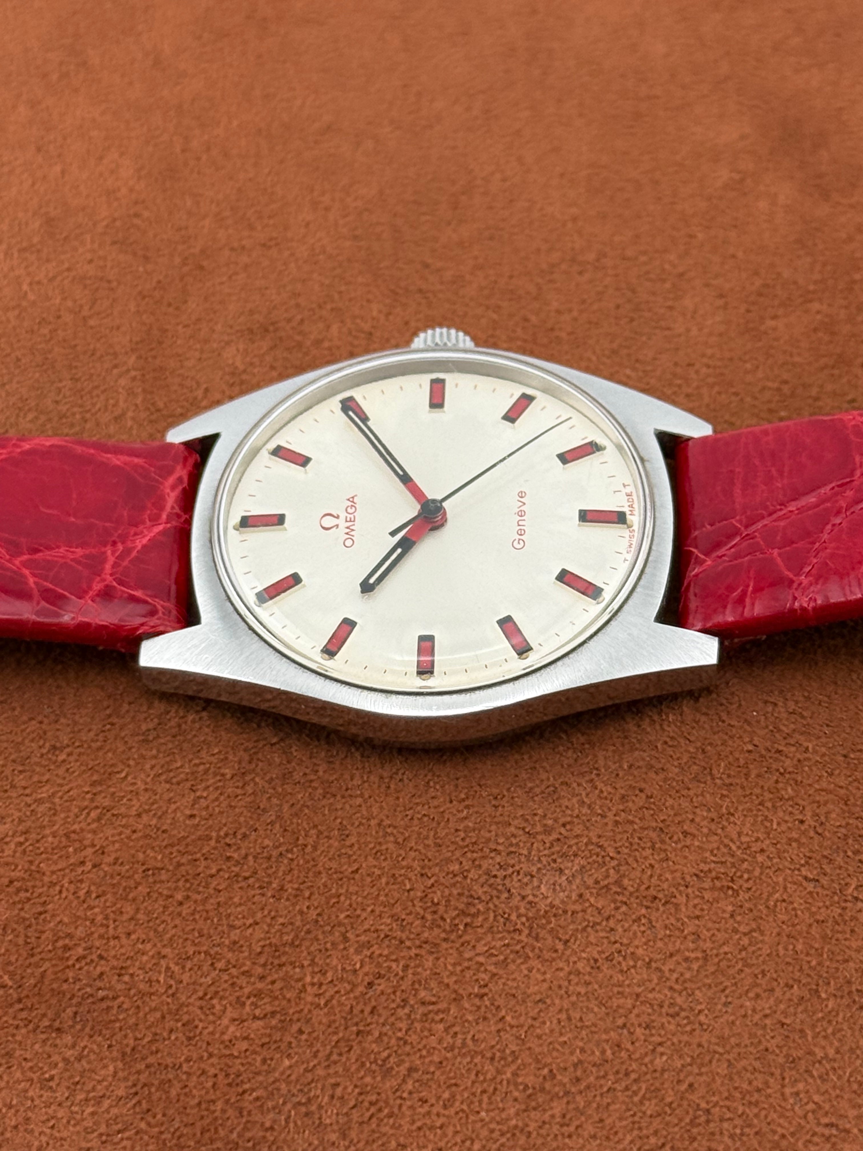 Omega Genève “Red Devil” Ref. 135.041 – Stainless Steel