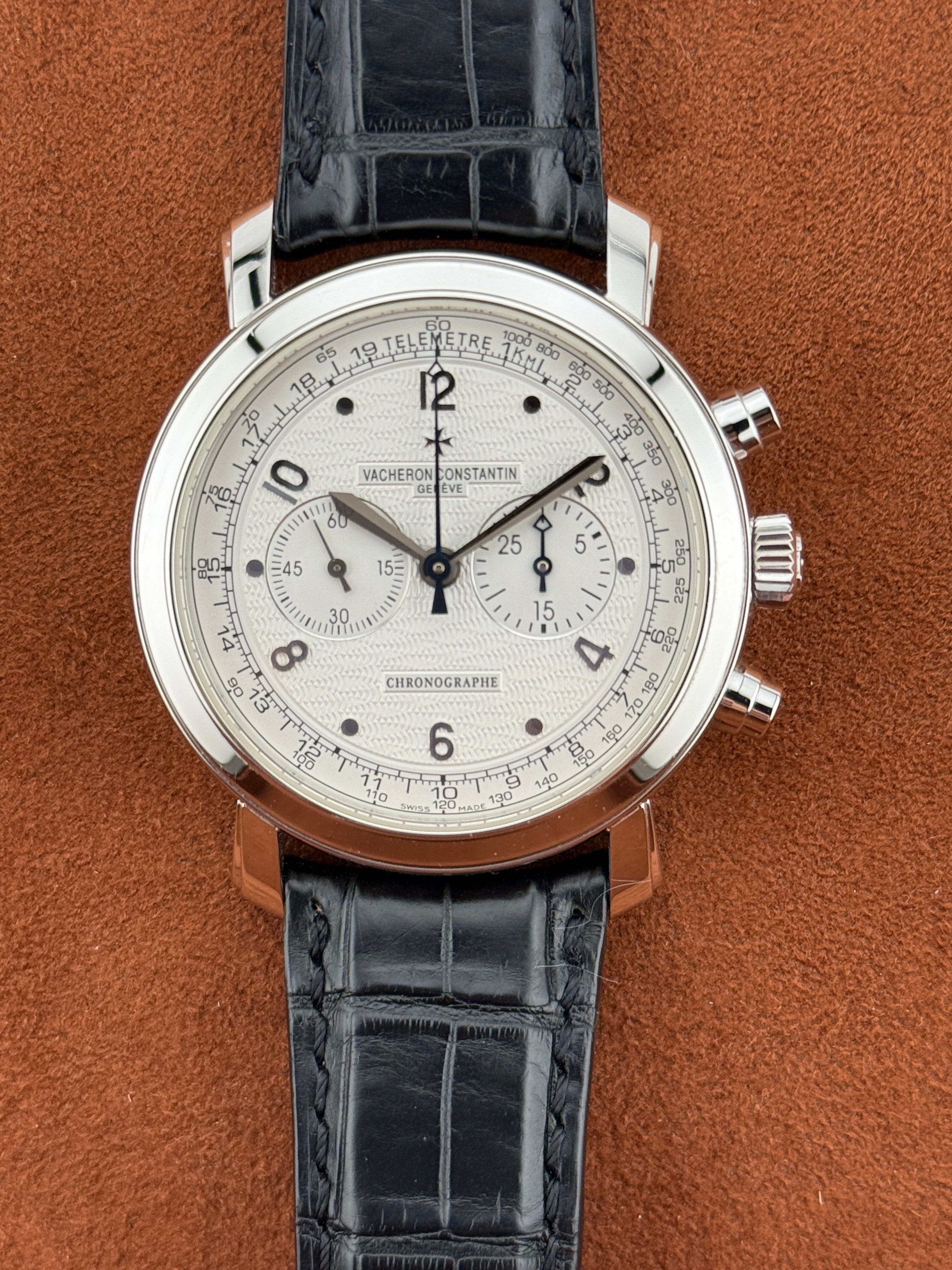 Vacheron Constantin Malte Chronograph Ref. 47120, White Gold, Guilloché Dial