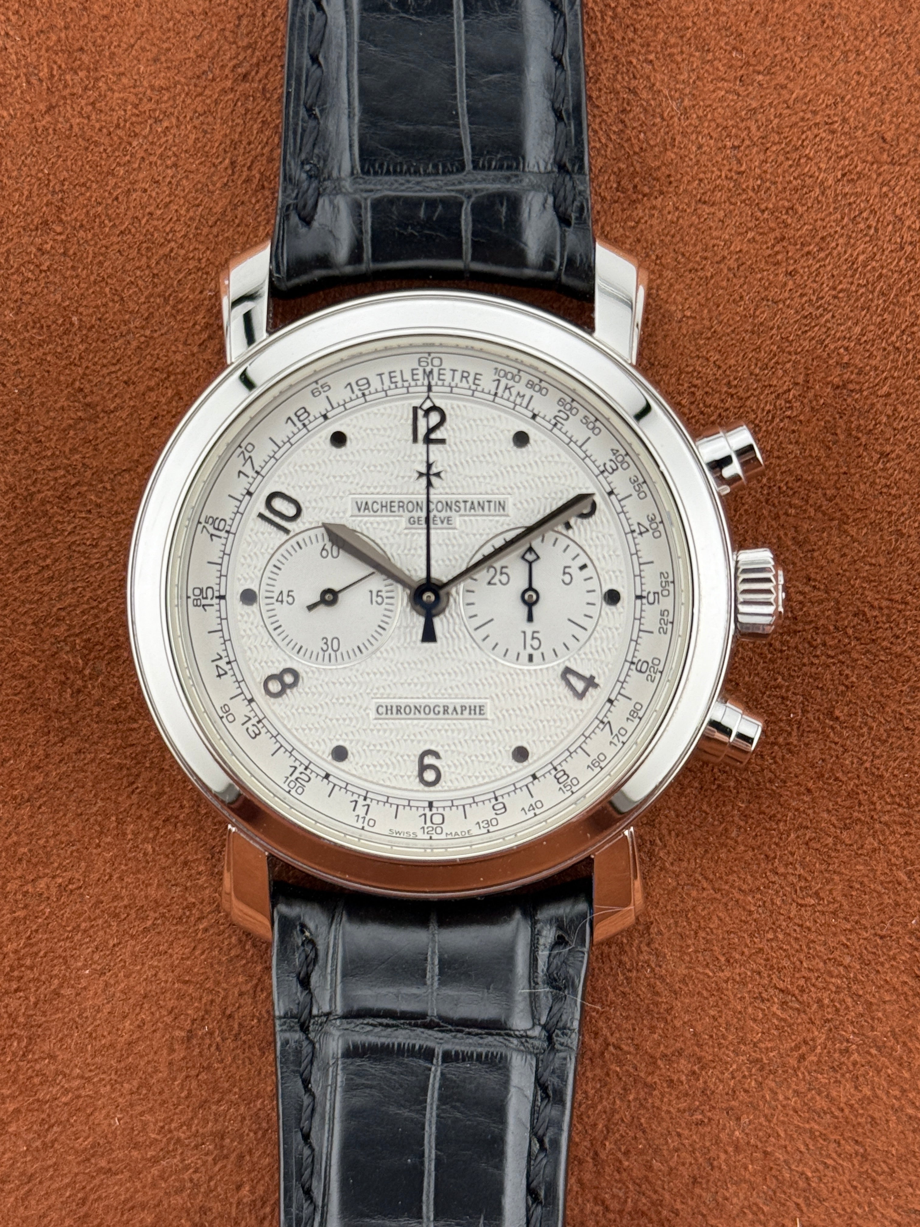 Vacheron Constantin Malte Chronograph Ref. 47120, White Gold, Guilloché Dial