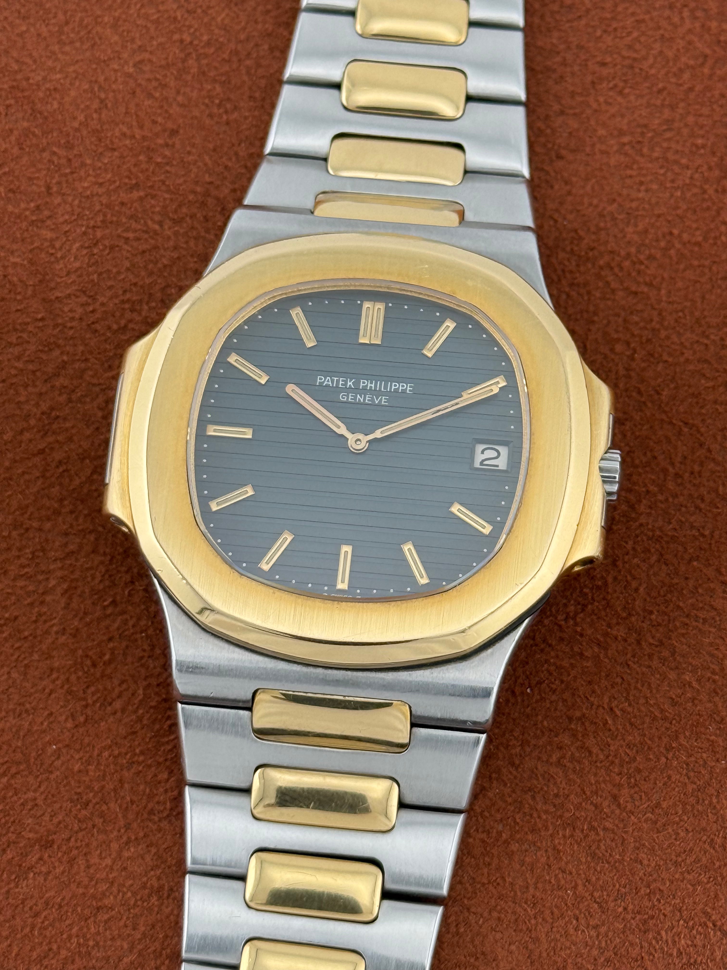 Patek Philippe Nautilus Ref. 3700/1AJ – Two-Tone Jumbo, Blue Dial