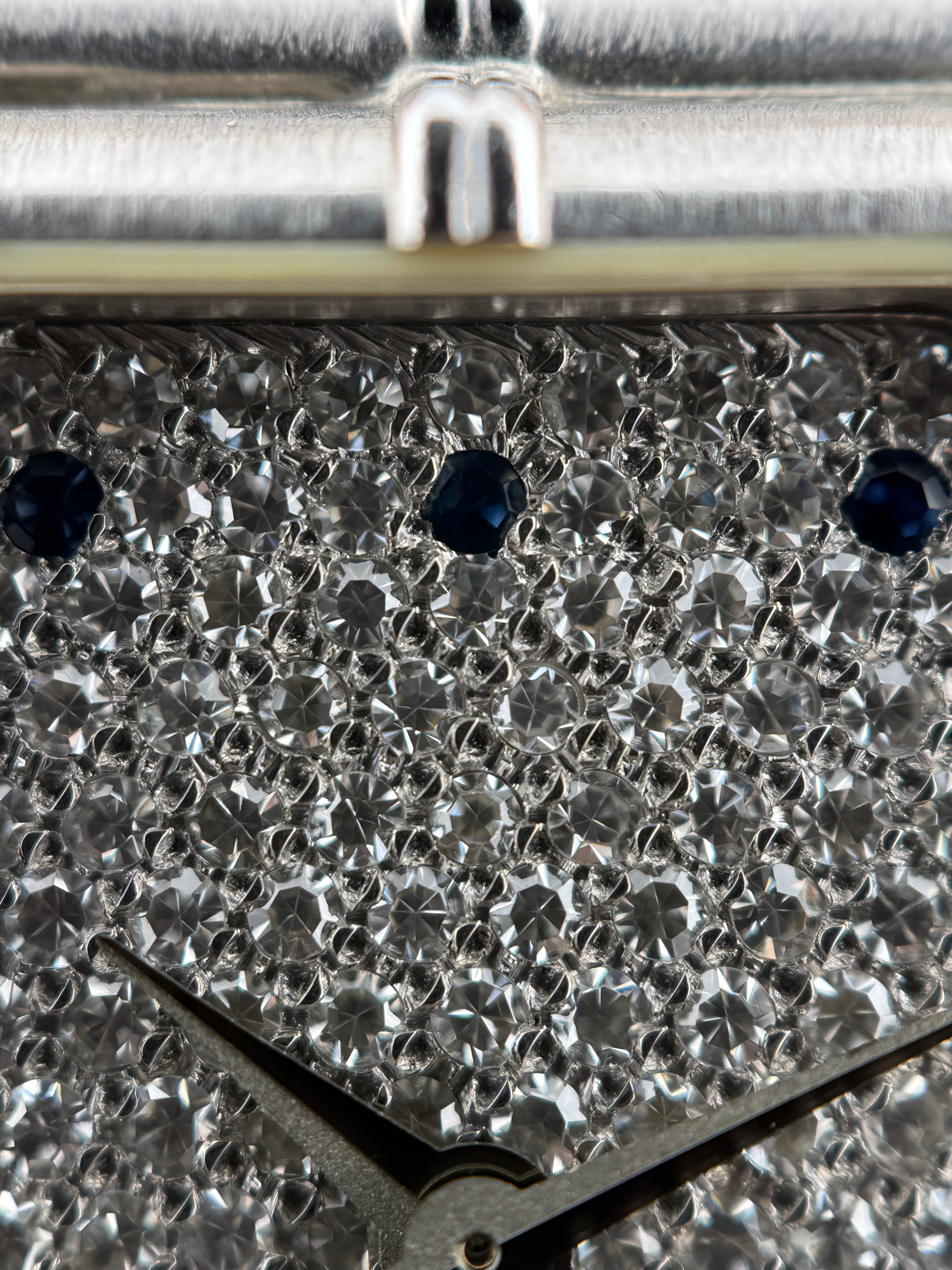 Audemars Piguet Bamboo – 18K White Gold Diamond & Sapphire Quartz Watch