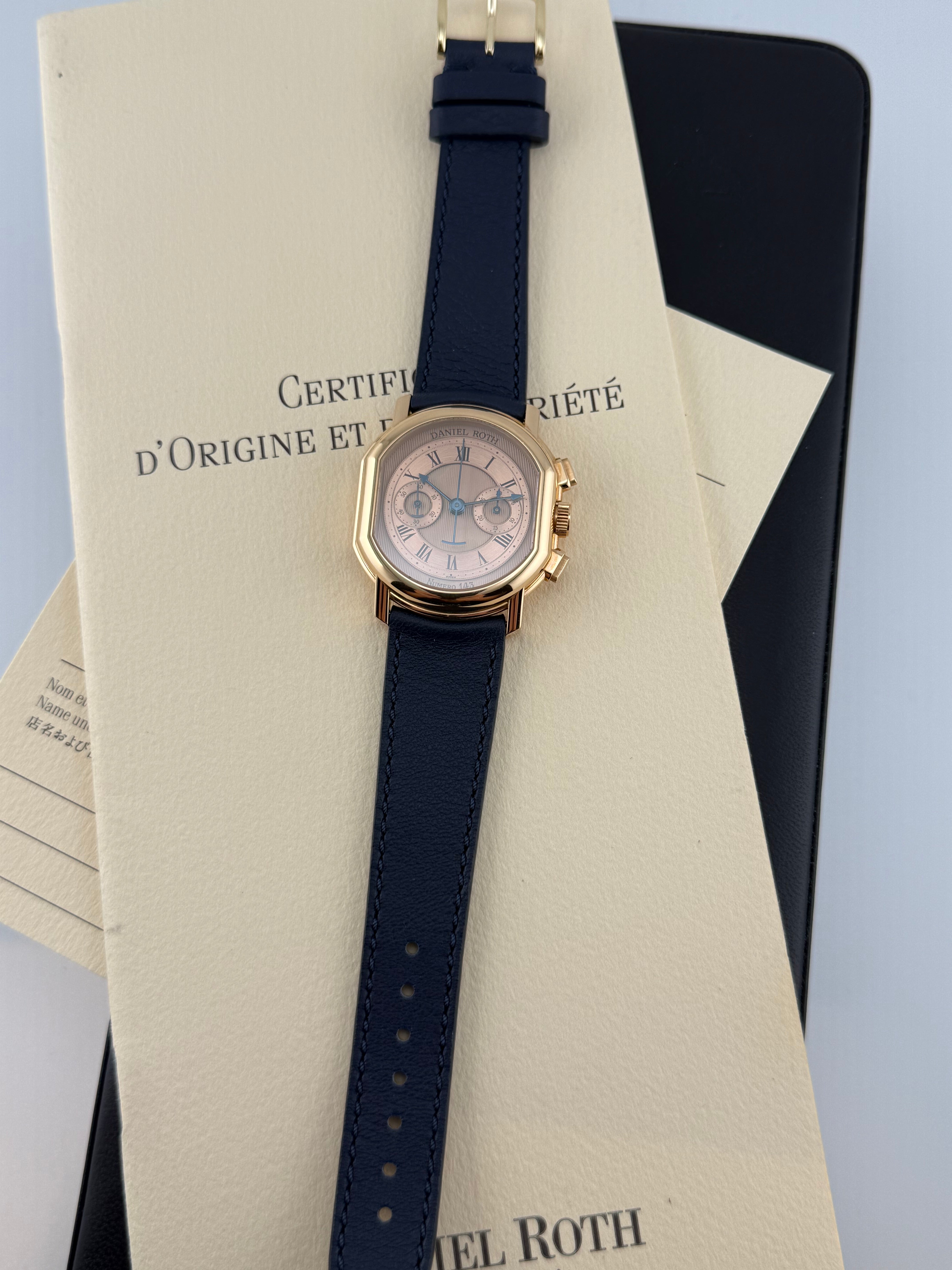 Daniel Roth Ref. 2147 – Early 1992 18K Pink Gold Chronograph with Pink Guilloché Dial