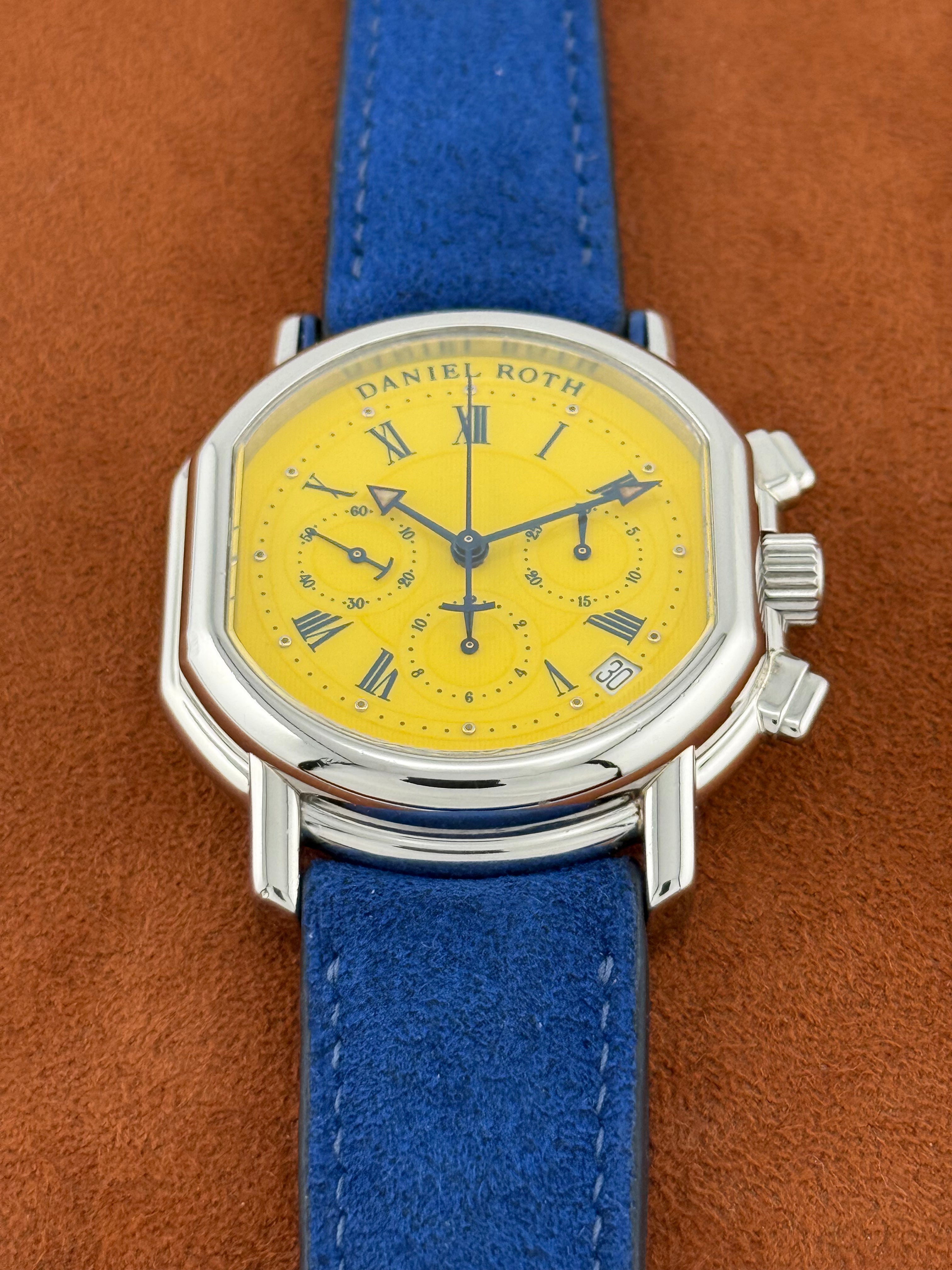 Daniel Roth Masters Chronograph Ref. S247 – Yellow Dial, Stainless Steel, El Primero