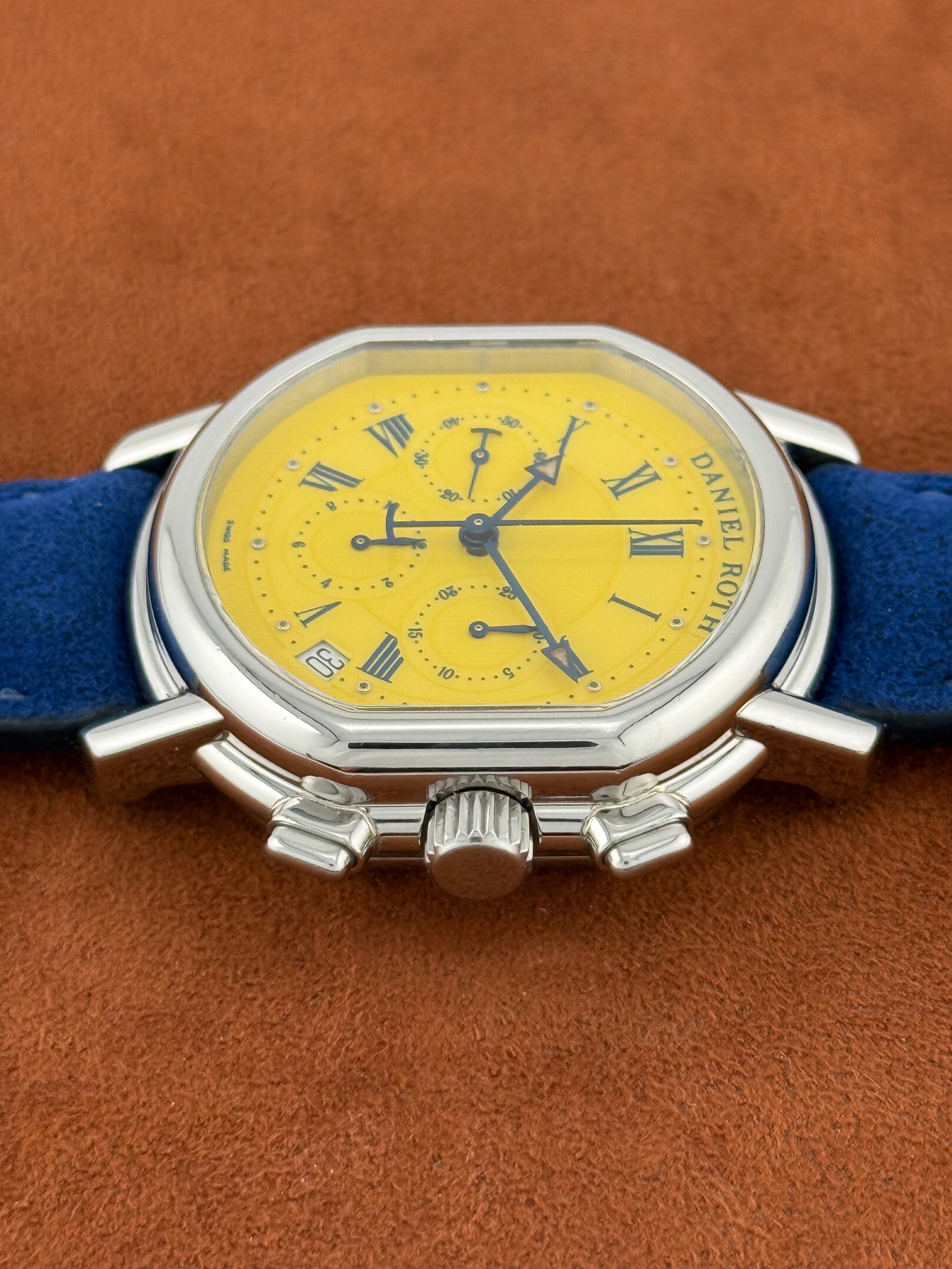 Daniel Roth Masters Chronograph Ref. S247 – Yellow Dial, Stainless Steel, El Primero