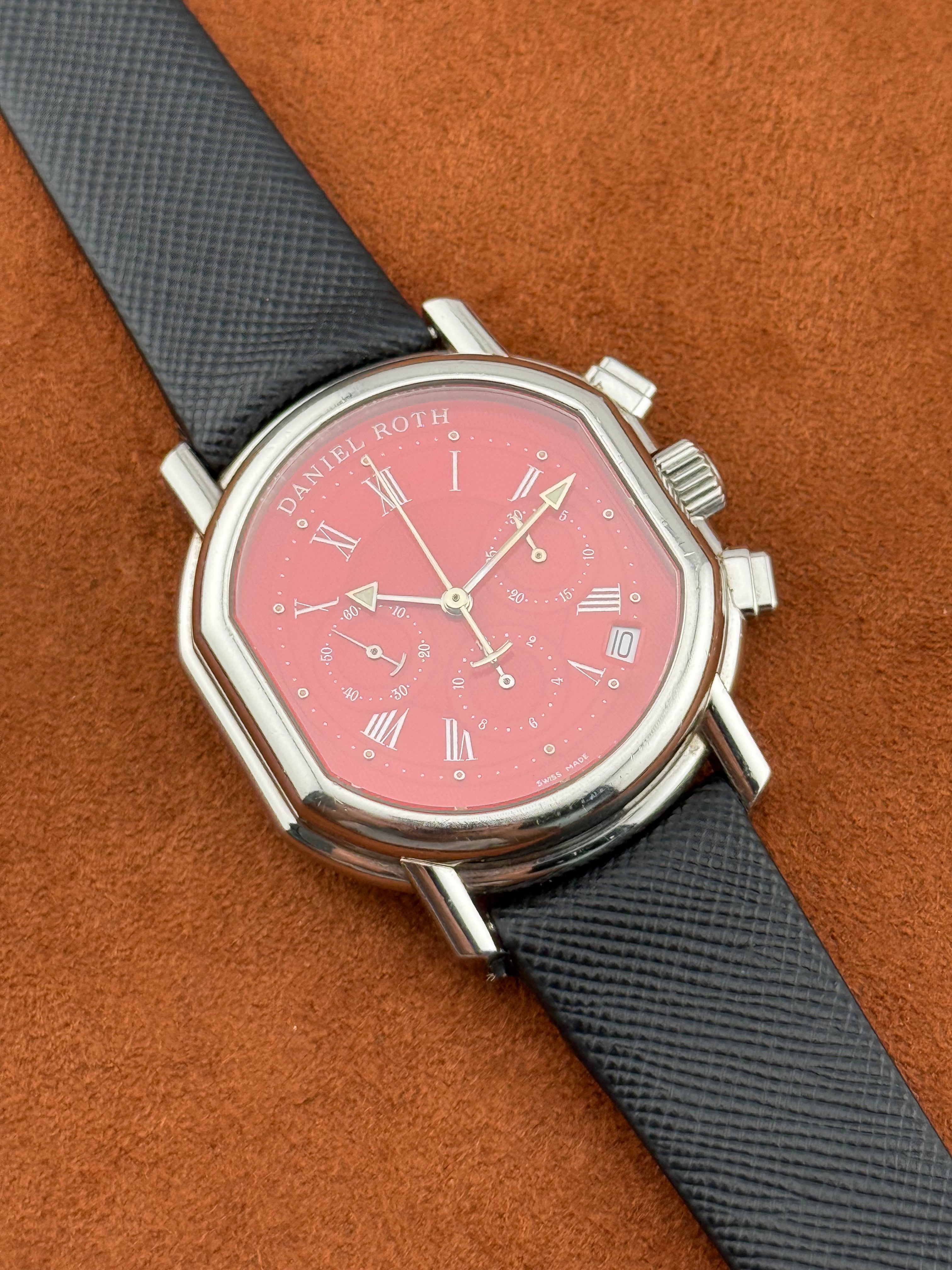 Daniel Roth Masters Chronograph Ref. S247 – Red Dial, Stainless Steel, El Primero