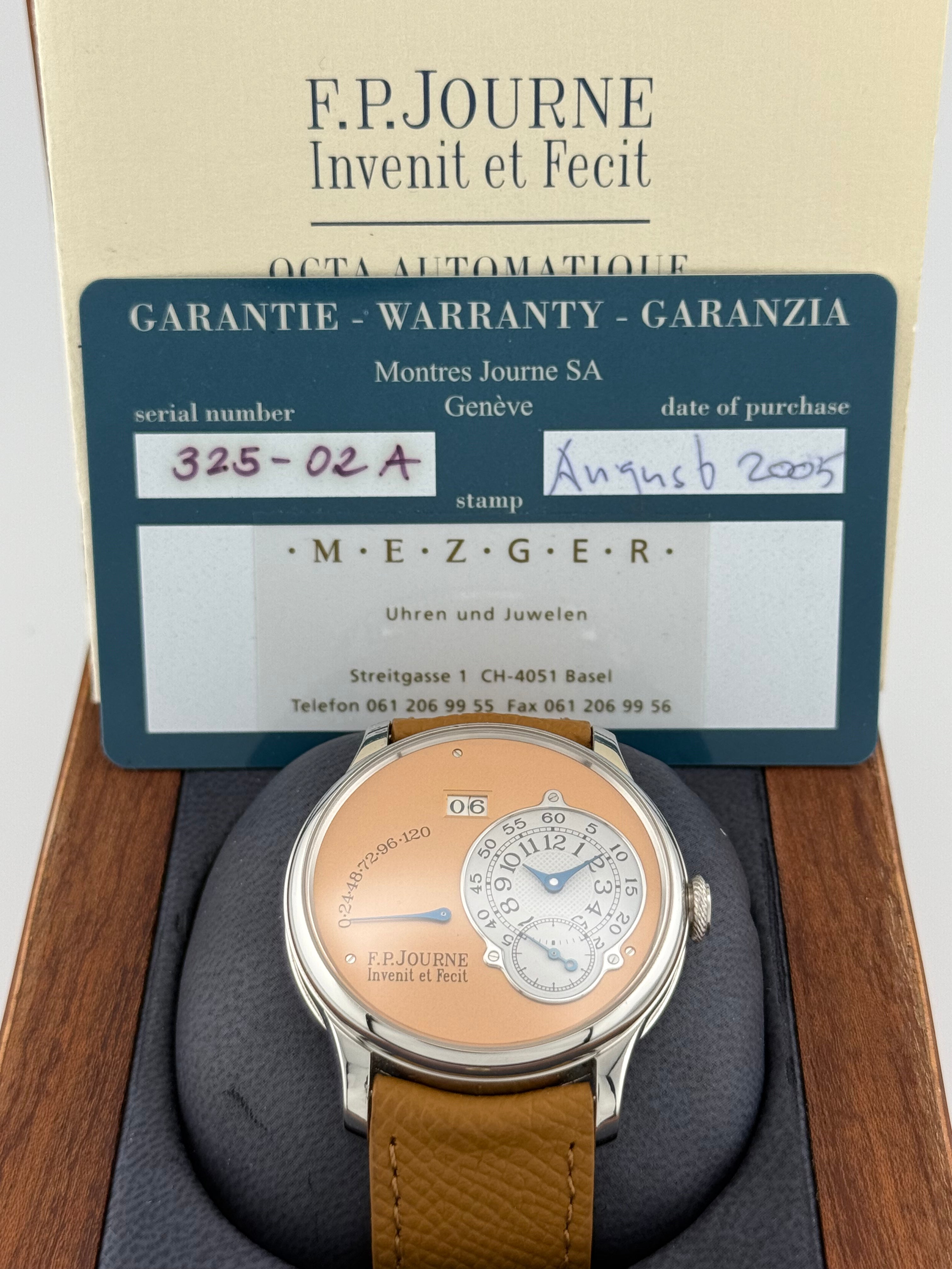 F.P. Journe Octa Automatique Réserve de Marche – platino, esfera de oro rosa, movimiento de latón