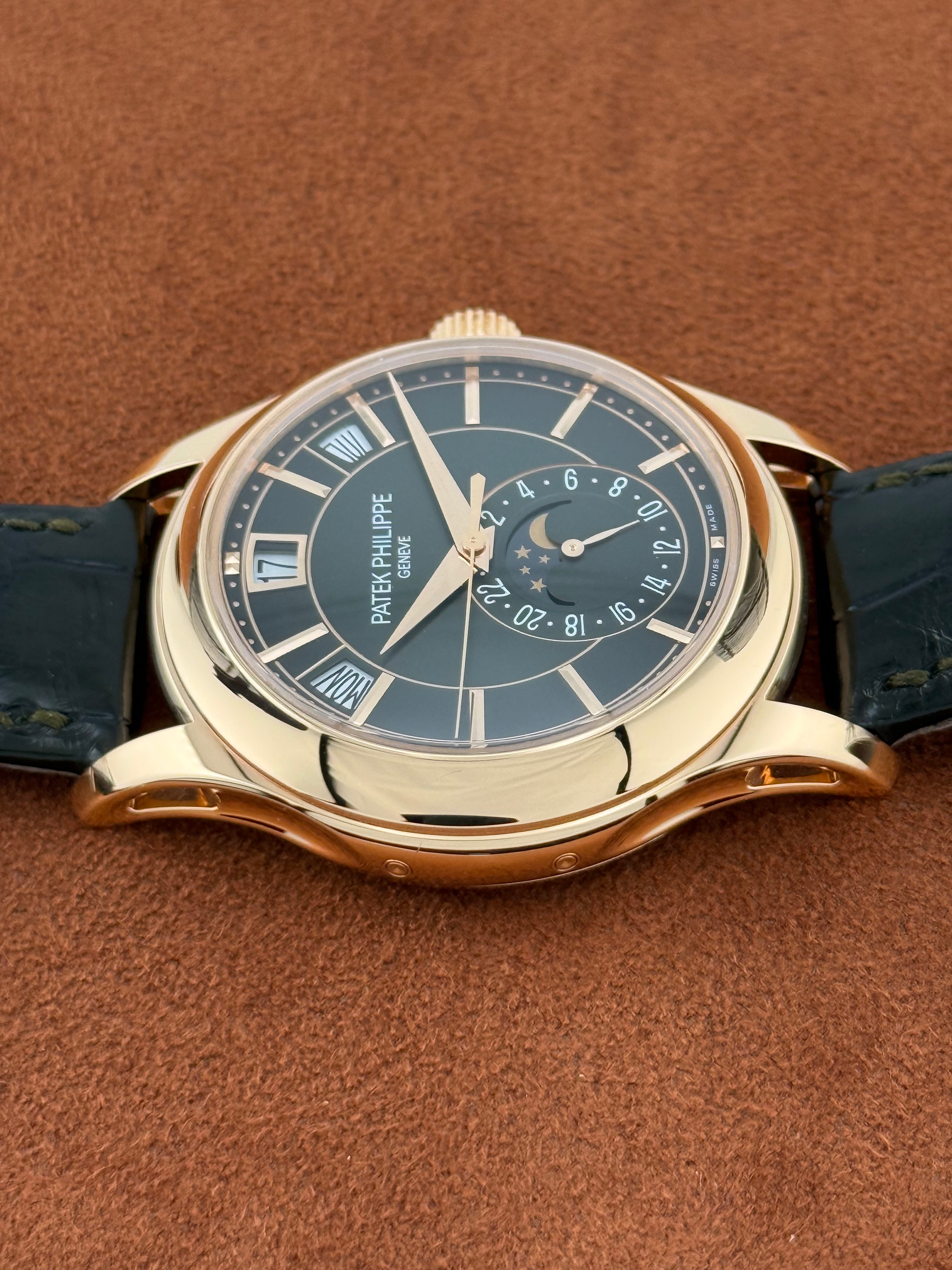 Patek Philippe Complications Annual Calendar Ref. 5205R-011 – Rose Gold, Olive Green Dial