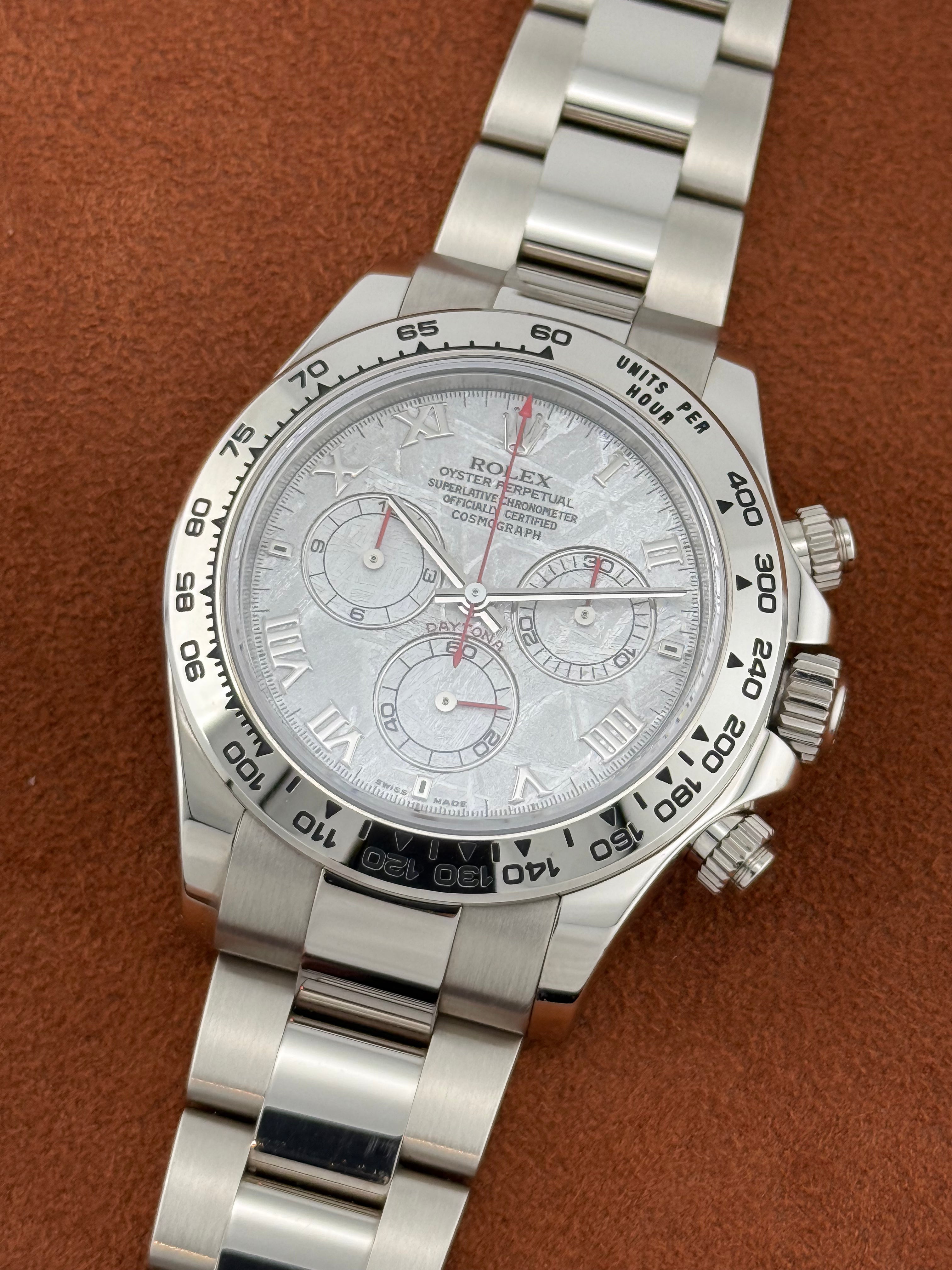 Rolex Daytona Ref. 116509 – 18K White Gold, Meteorite Dial, Full Set, Circa 2013