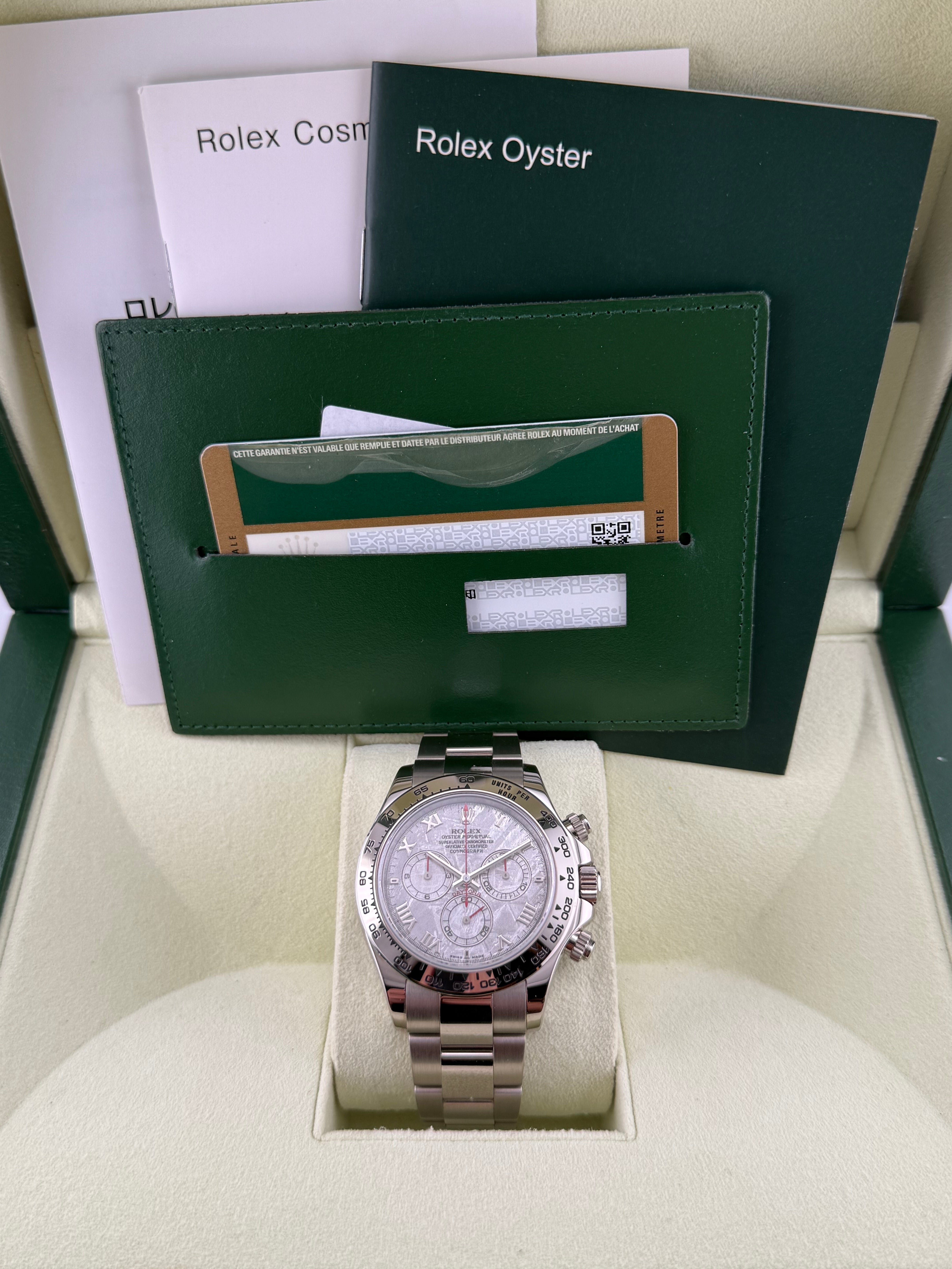 Rolex Daytona Ref. 116509 – 18K White Gold, Meteorite Dial, Full Set, Circa 2013
