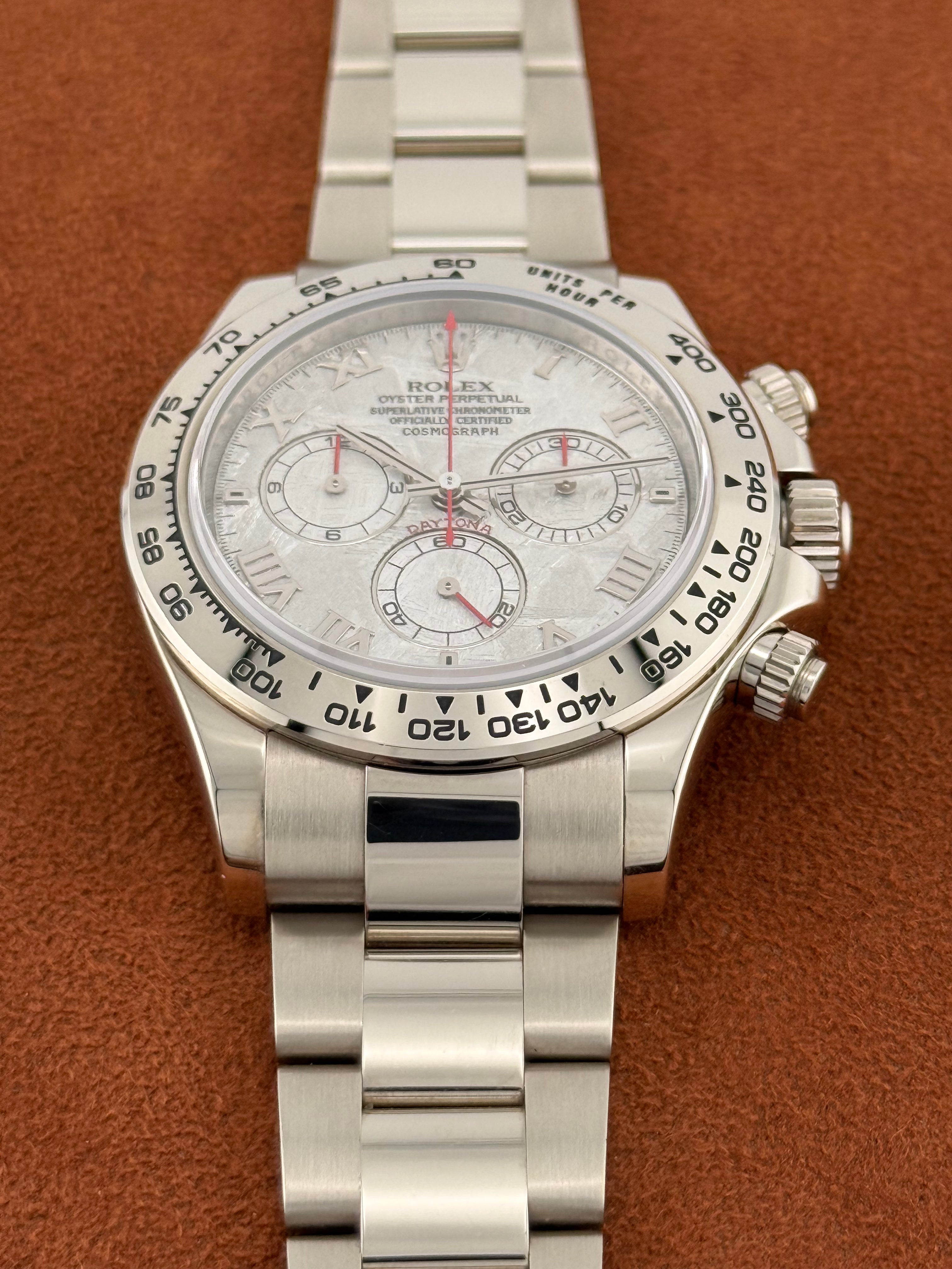 Rolex Daytona Ref. 116509 – 18K White Gold, Meteorite Dial, Full Set, Circa 2013