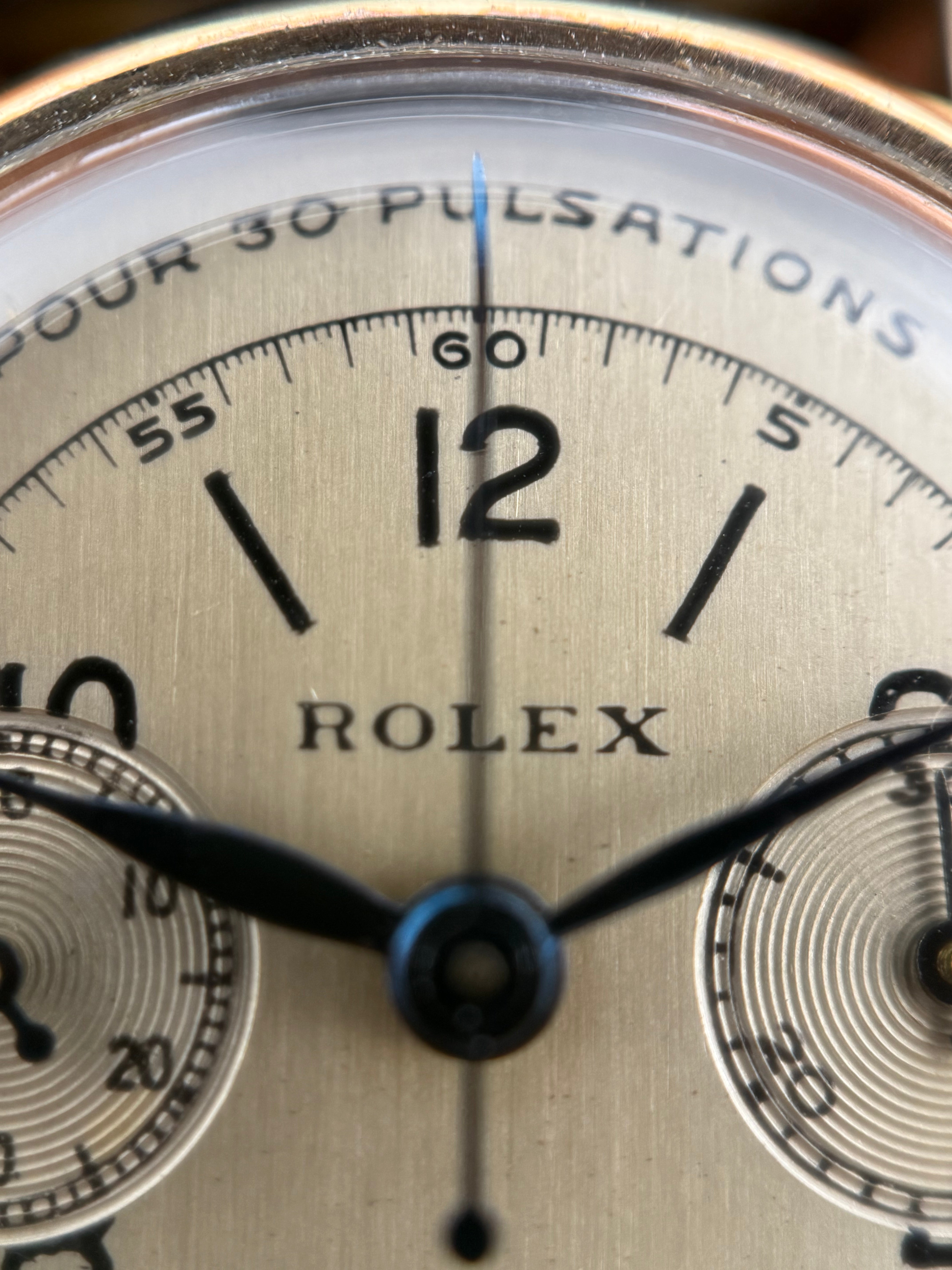 Rolex 9K Gold Single-Button Chronograph – Glasgow Import Mark 1937