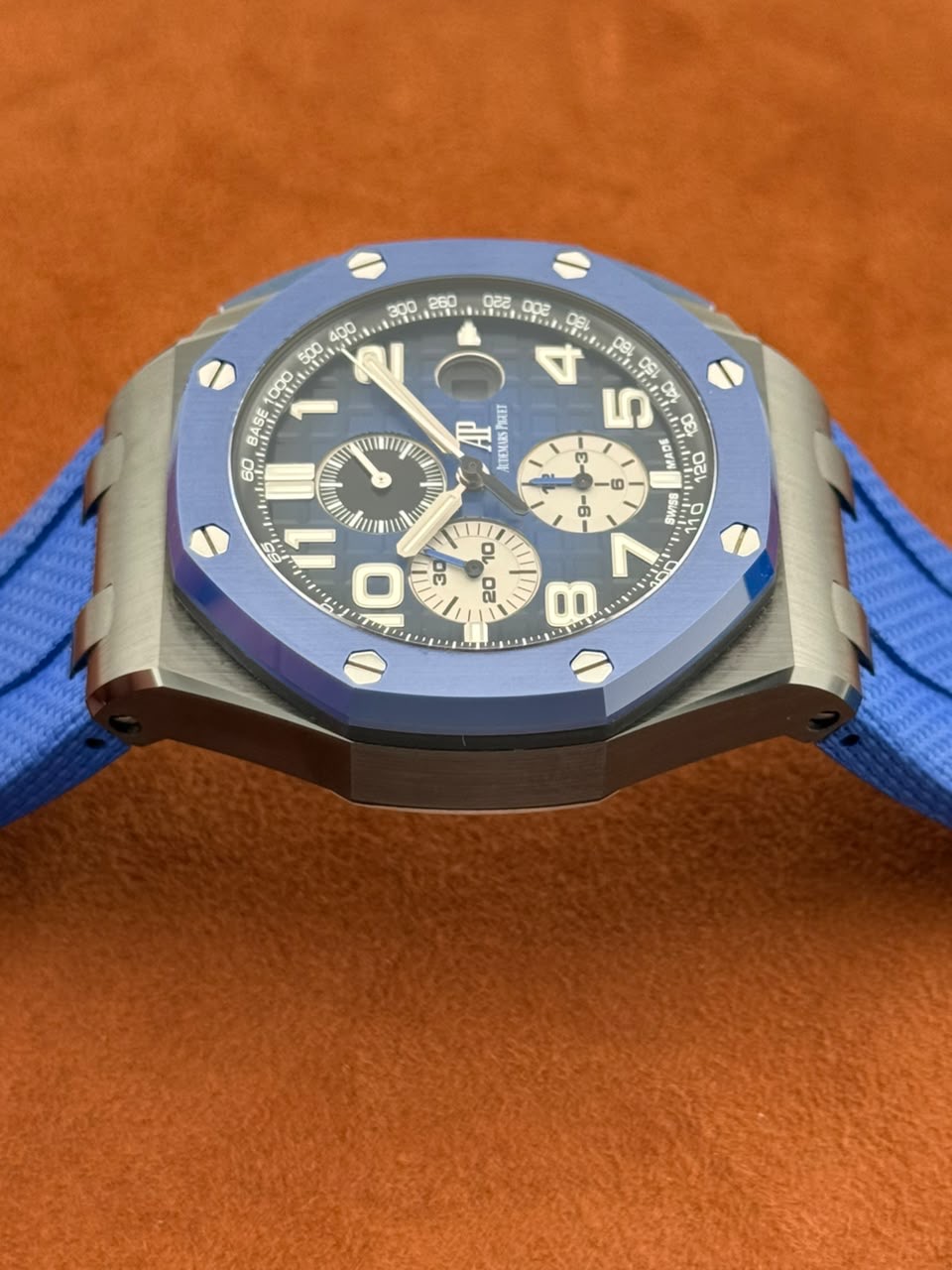 Audemars Piguet Royal Oak Offshore Selfwinding Chronograph Ref. 26405CE.OO.A030CA.01 — Black & Blue Ceramic, Full Set