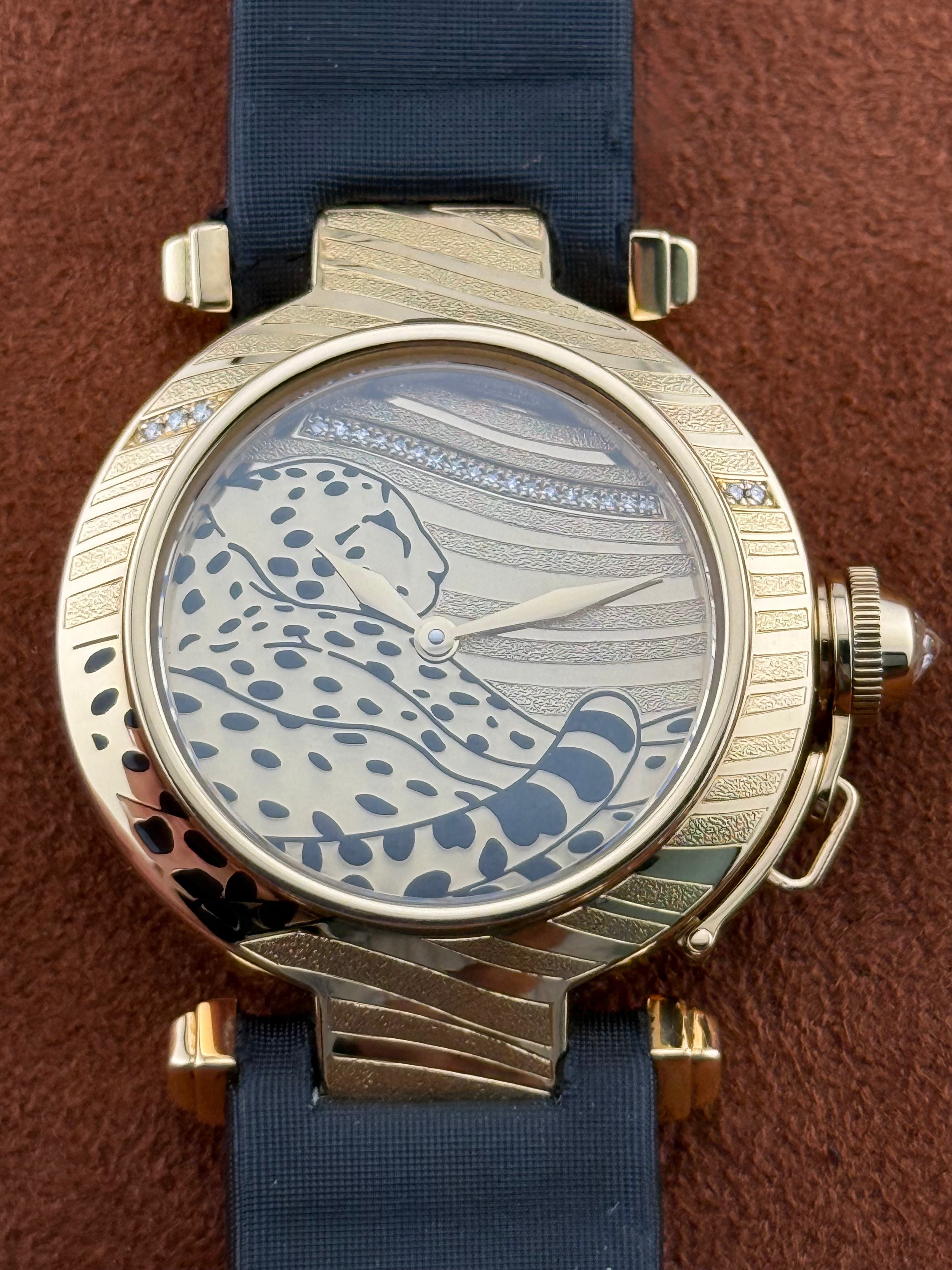 Cartier Pasha de Cartier Ref. 2811 – 18K Gold, Diamond-Set Panther Motif, Limited Edition 9/20