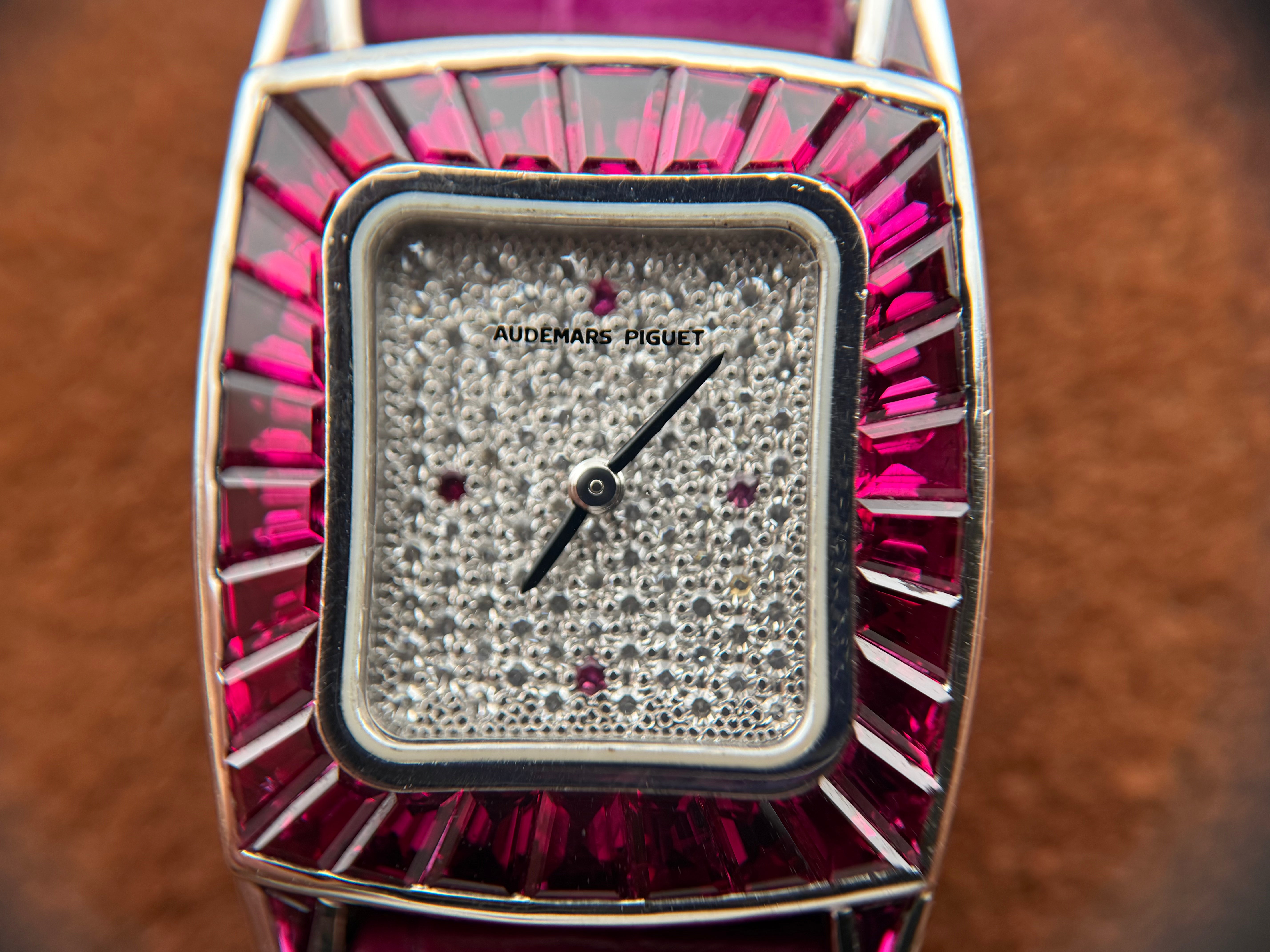 Audemars Piguet Ref. 66625BC – 18K White Gold, Diamond and Ruby-Set Lady’s Watch