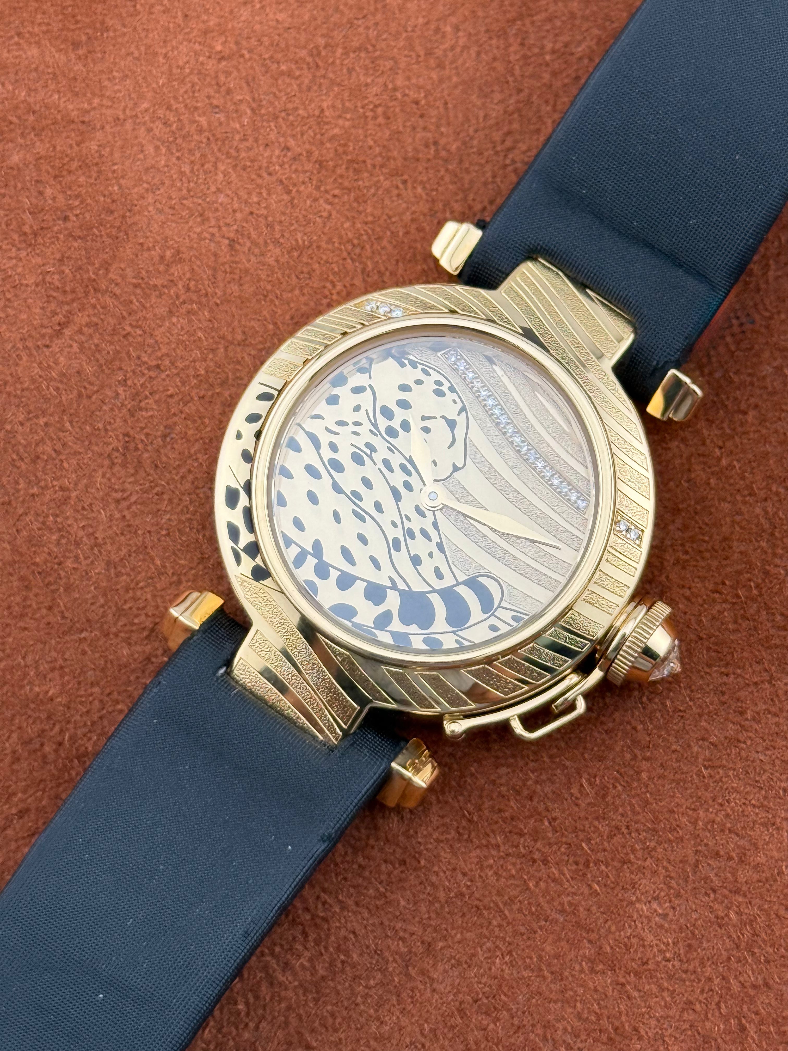 Cartier Pasha de Cartier Ref. 2811 – 18K Gold, Diamond-Set Panther Motif, Limited Edition 9/20