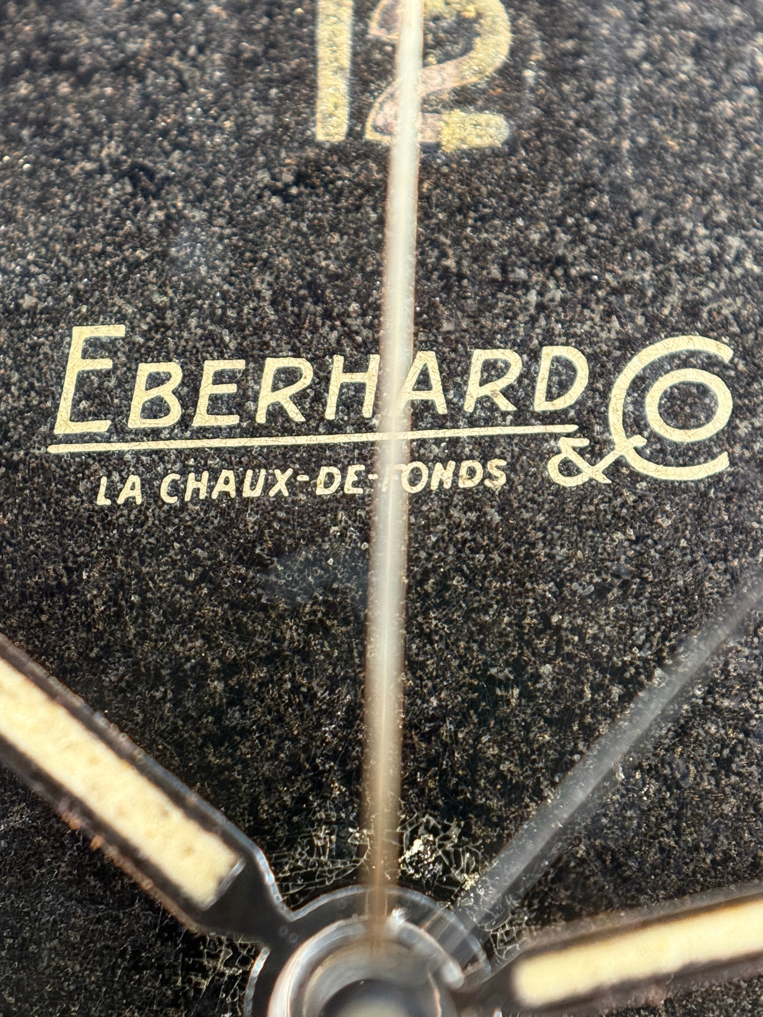 Eberhard Pre Extra-Fort Rattrapante – Oversized Steel Split-Seconds Chronograph, Black Dial