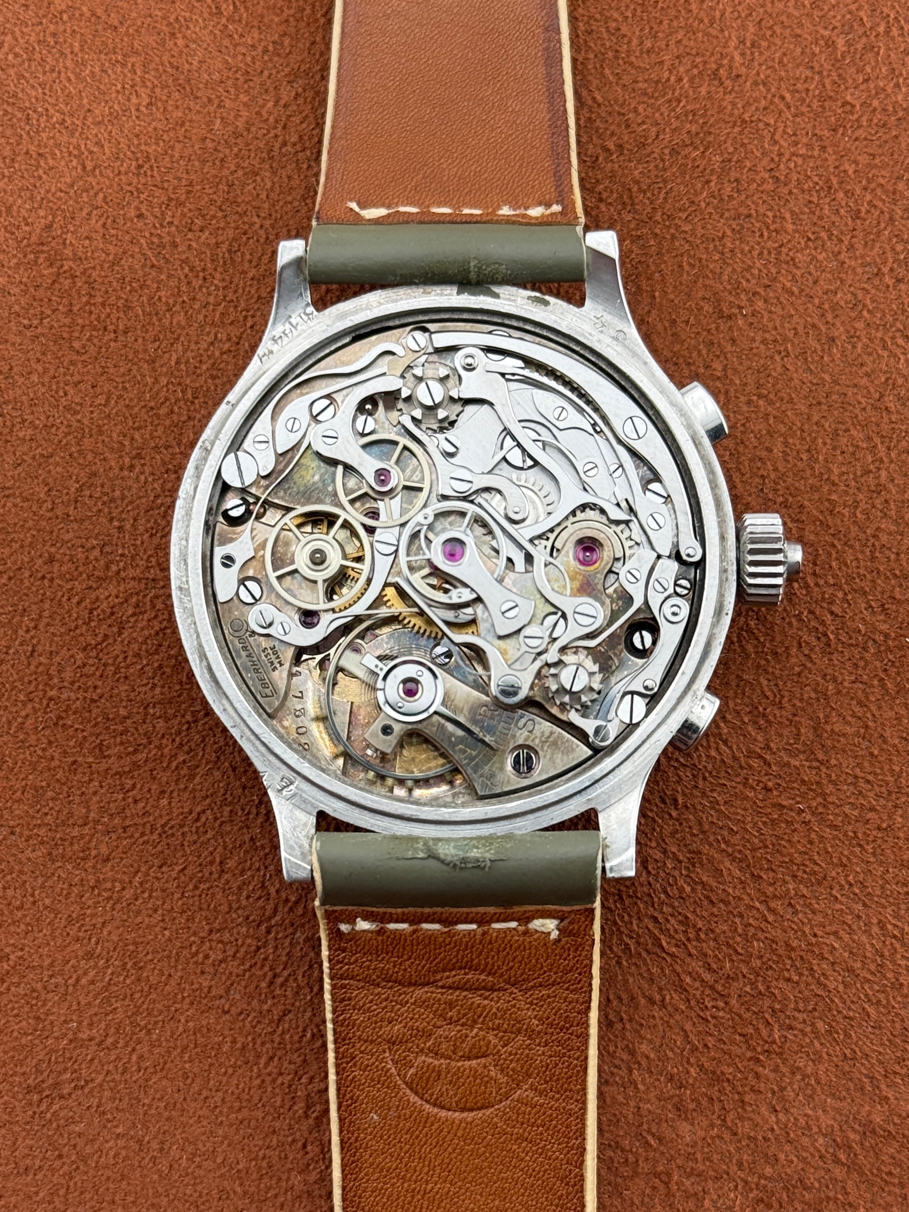 Eberhard & Co. Pre-Extra Fort “Split”, Stainless Steel, Split-Seconds Chronograph, Circa 1940