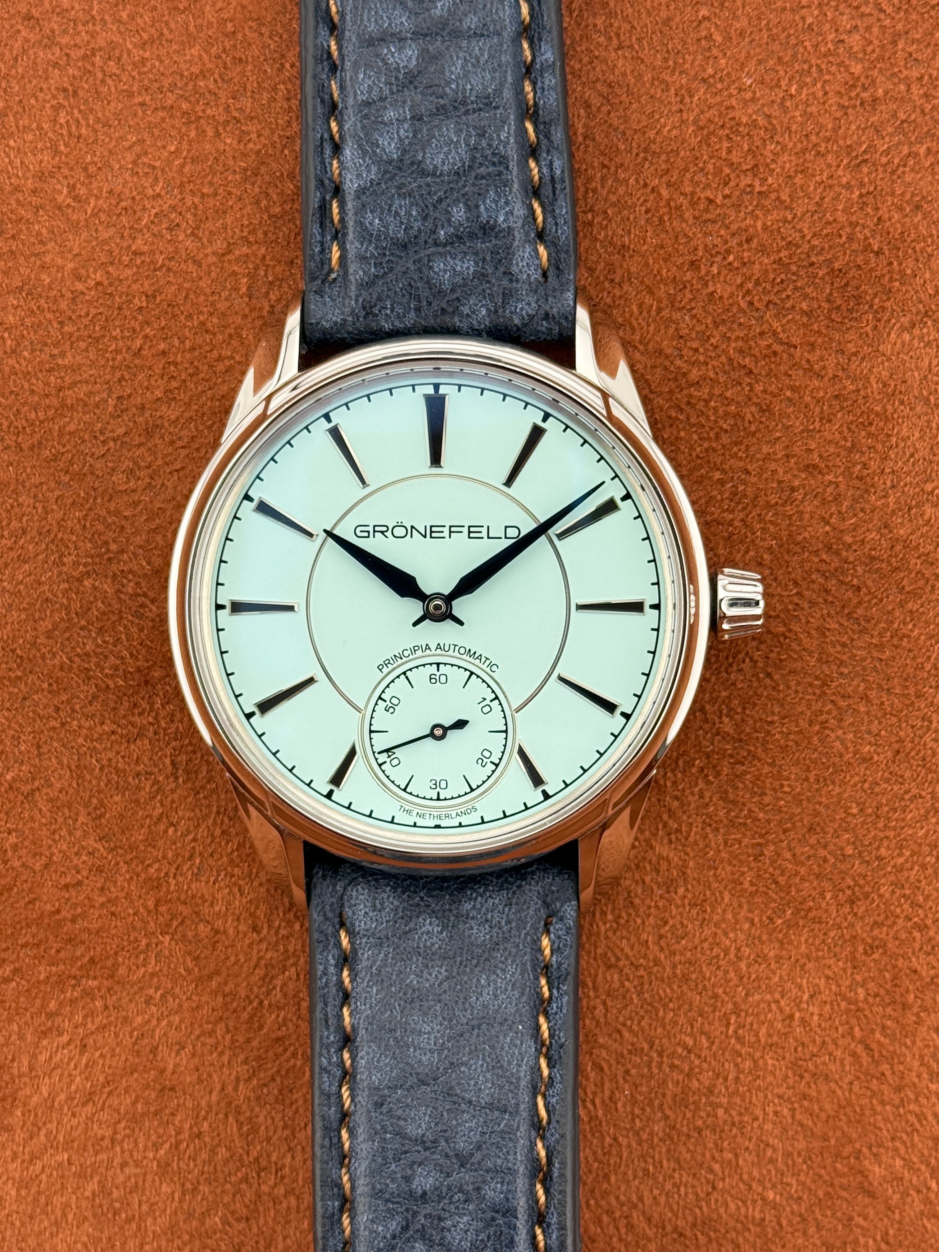 Grönefeld 1941 Principia Stainless Steel — Ice Blue Dial, Full Set, November 2023