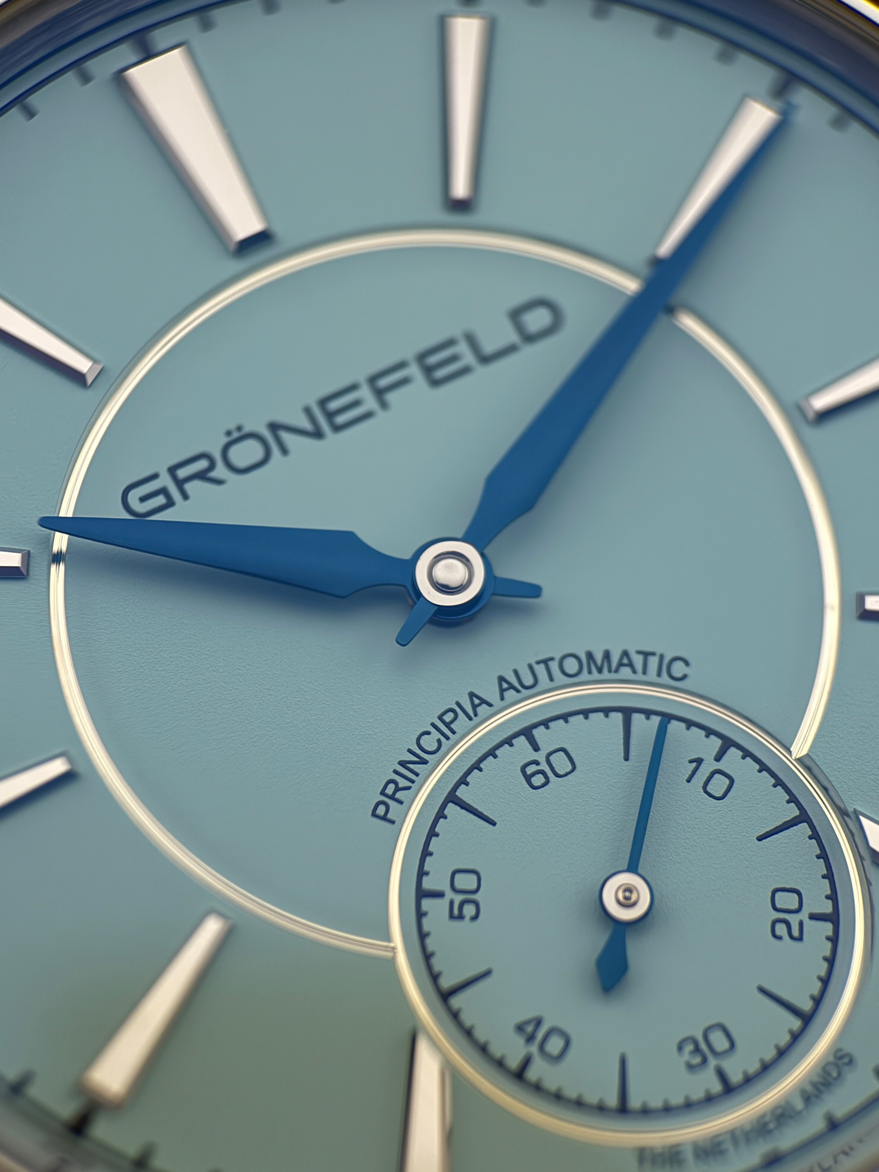 Grönefeld 1941 Principia Stainless Steel — Ice Blue Dial, Full Set, November 2023