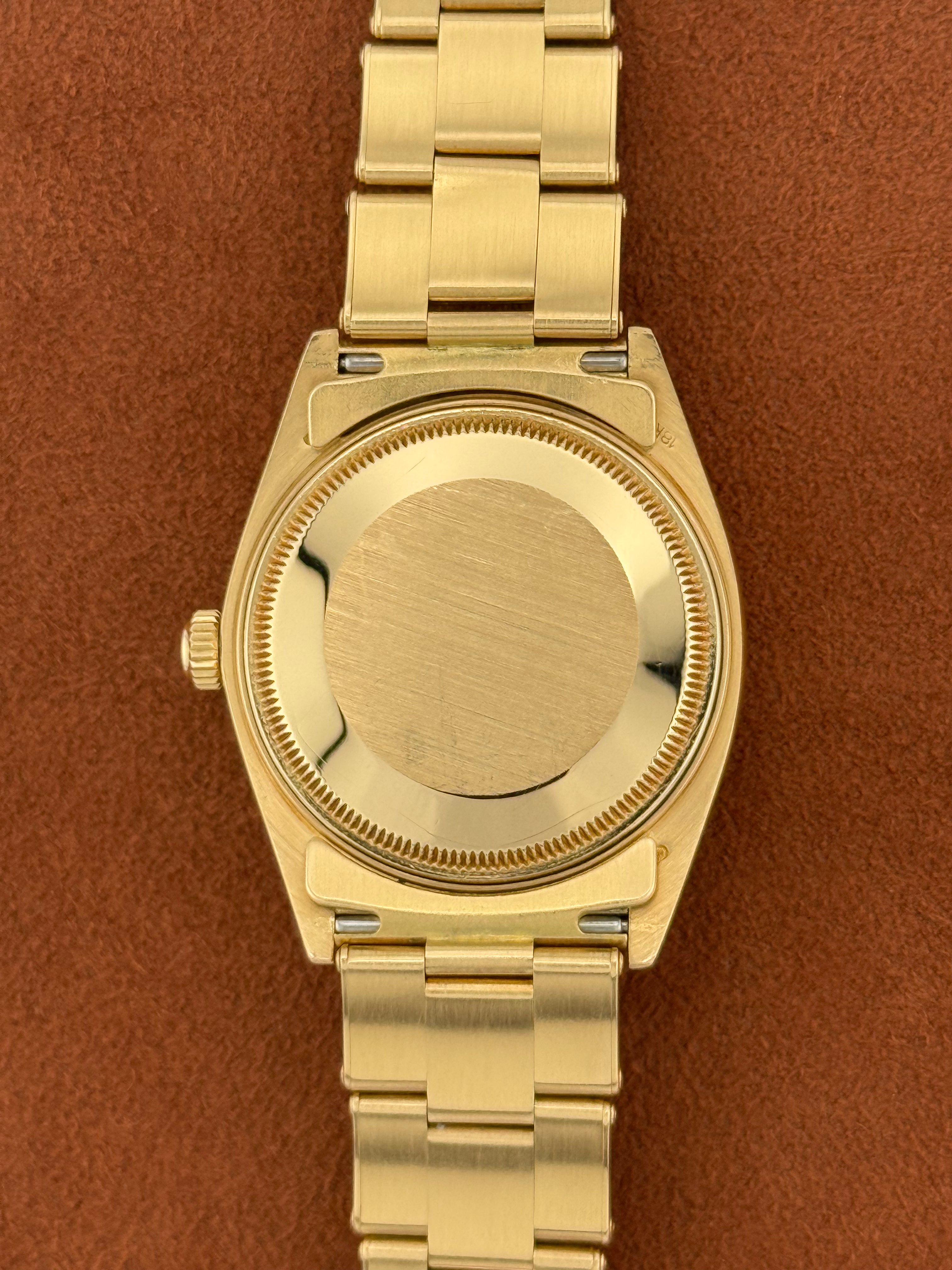Rolex Oyster Perpetual Date Ref. 1500 – Yellow Gold, UAE Crest Dial, Sheikh Mohammed bin Rashid Signature