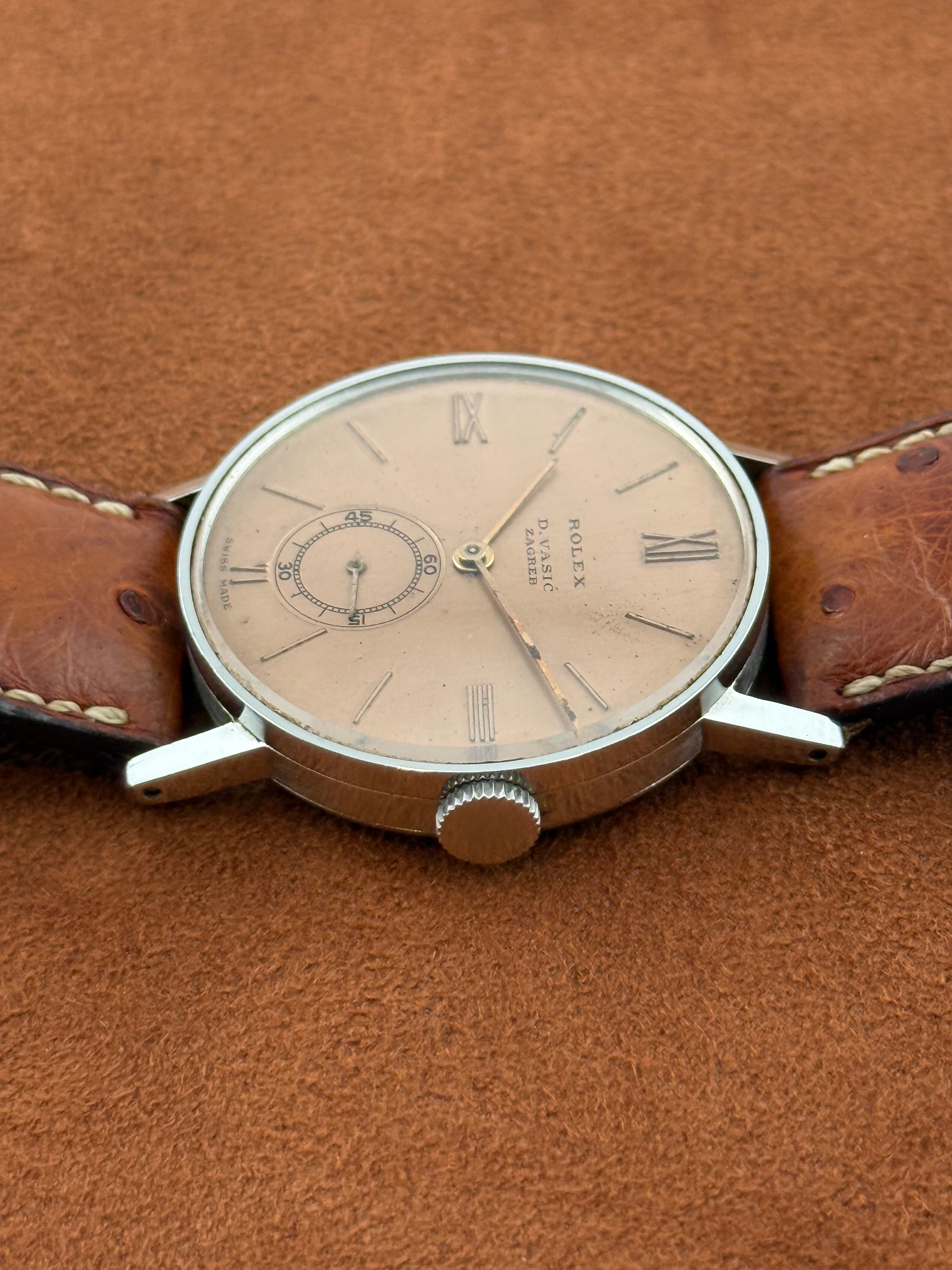 Rolex Ref. 3265 “Moneta” – Steel, Pink Dial, D. Vasić Zagreb, Circa 1937
