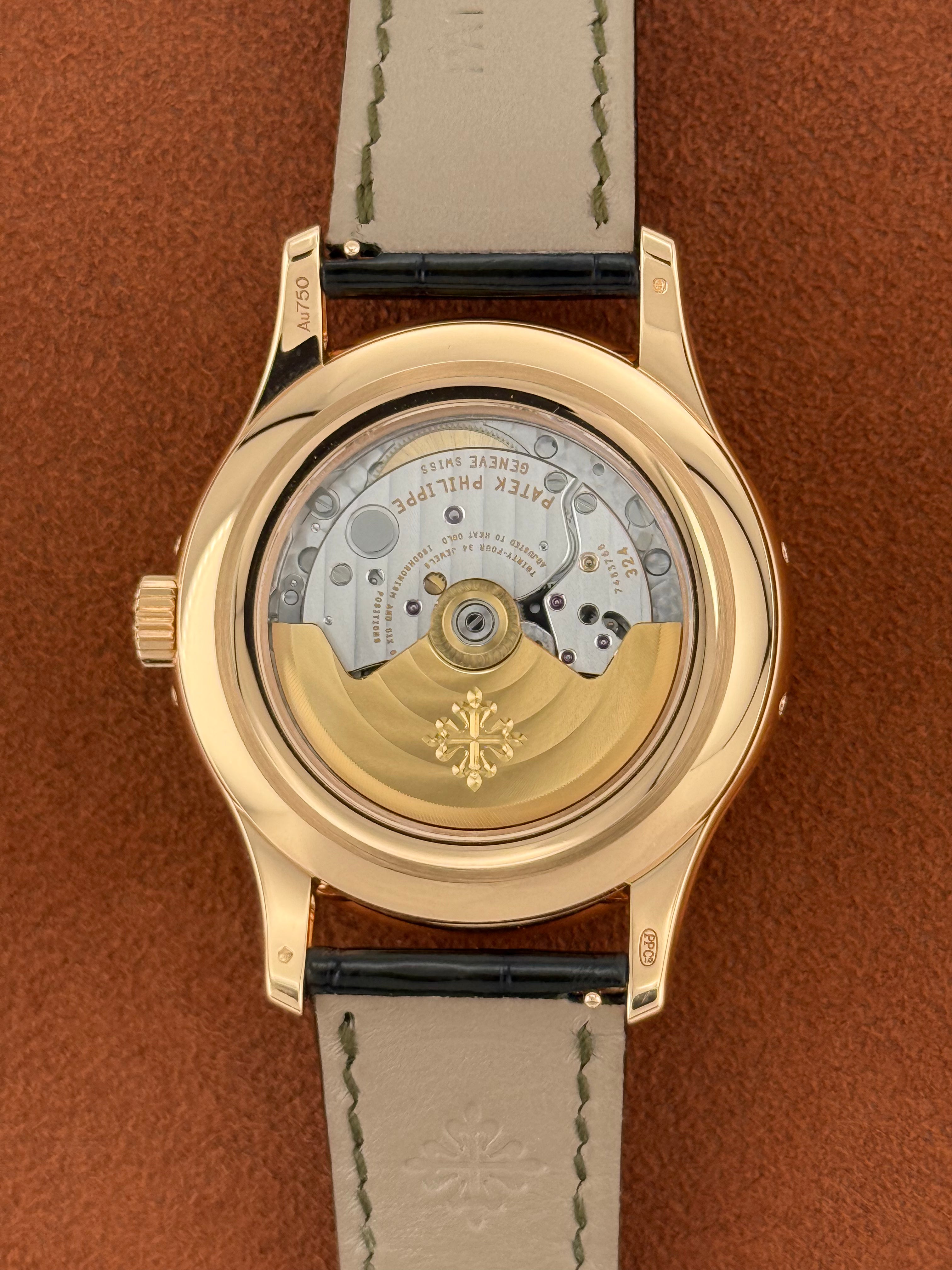 Patek Philippe Complications Annual Calendar Ref. 5205R-011 – Rose Gold, Olive Green Dial