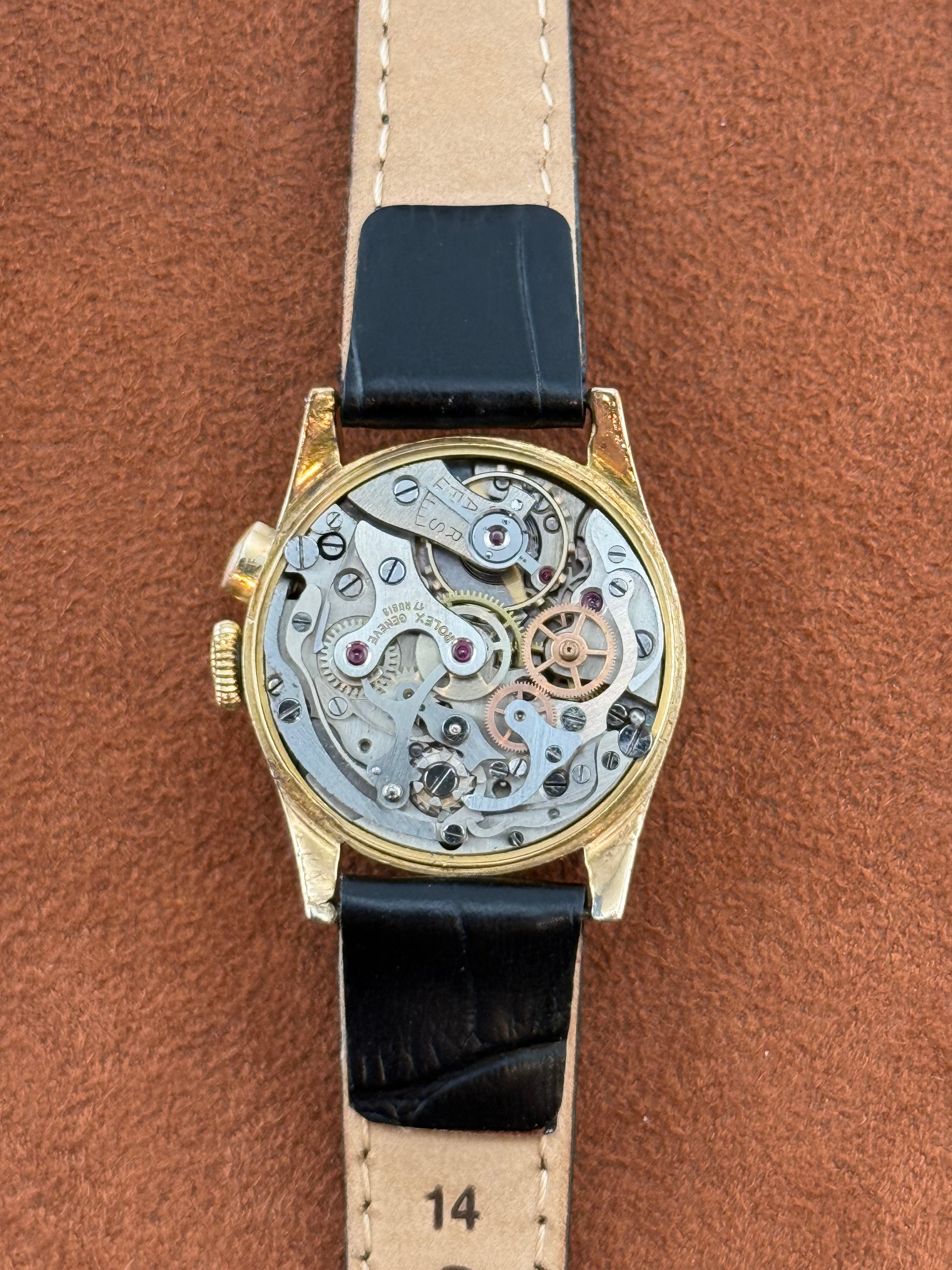 Rolex 9K Gold Single-Button Chronograph – Glasgow Import Mark 1937