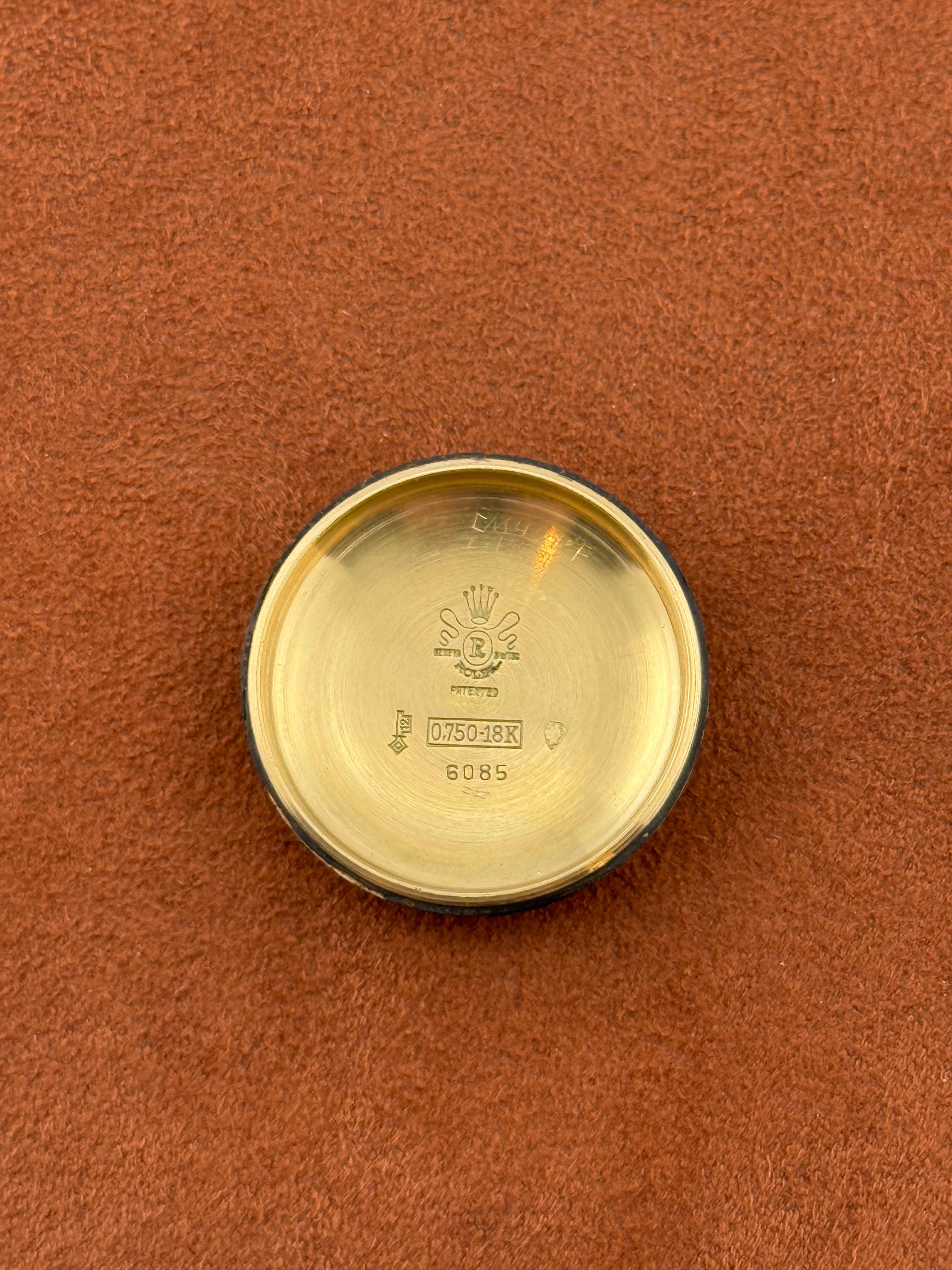 Rolex Oyster Perpetual Bubbleback Ref. 6085 – 18K Gold, Black Dial