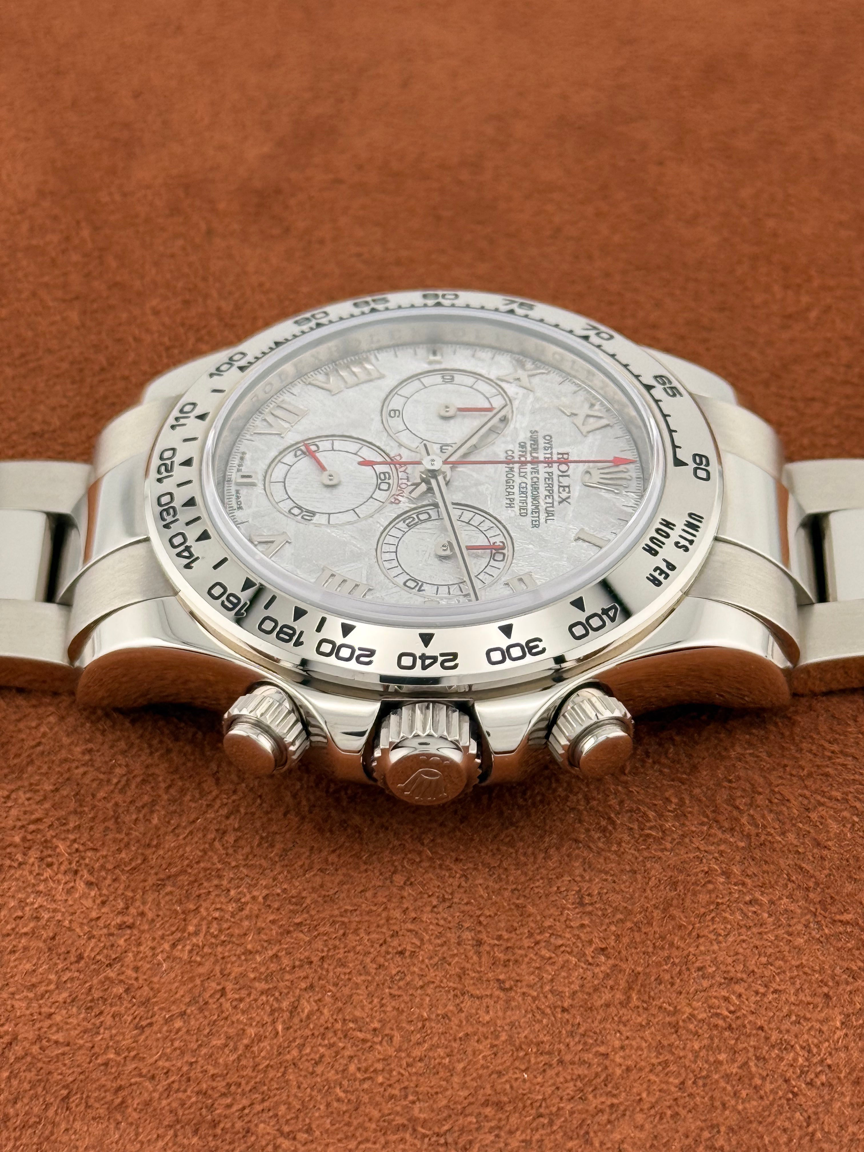 Rolex Daytona Ref. 116509 – 18K White Gold, Meteorite Dial, Full Set, Circa 2013