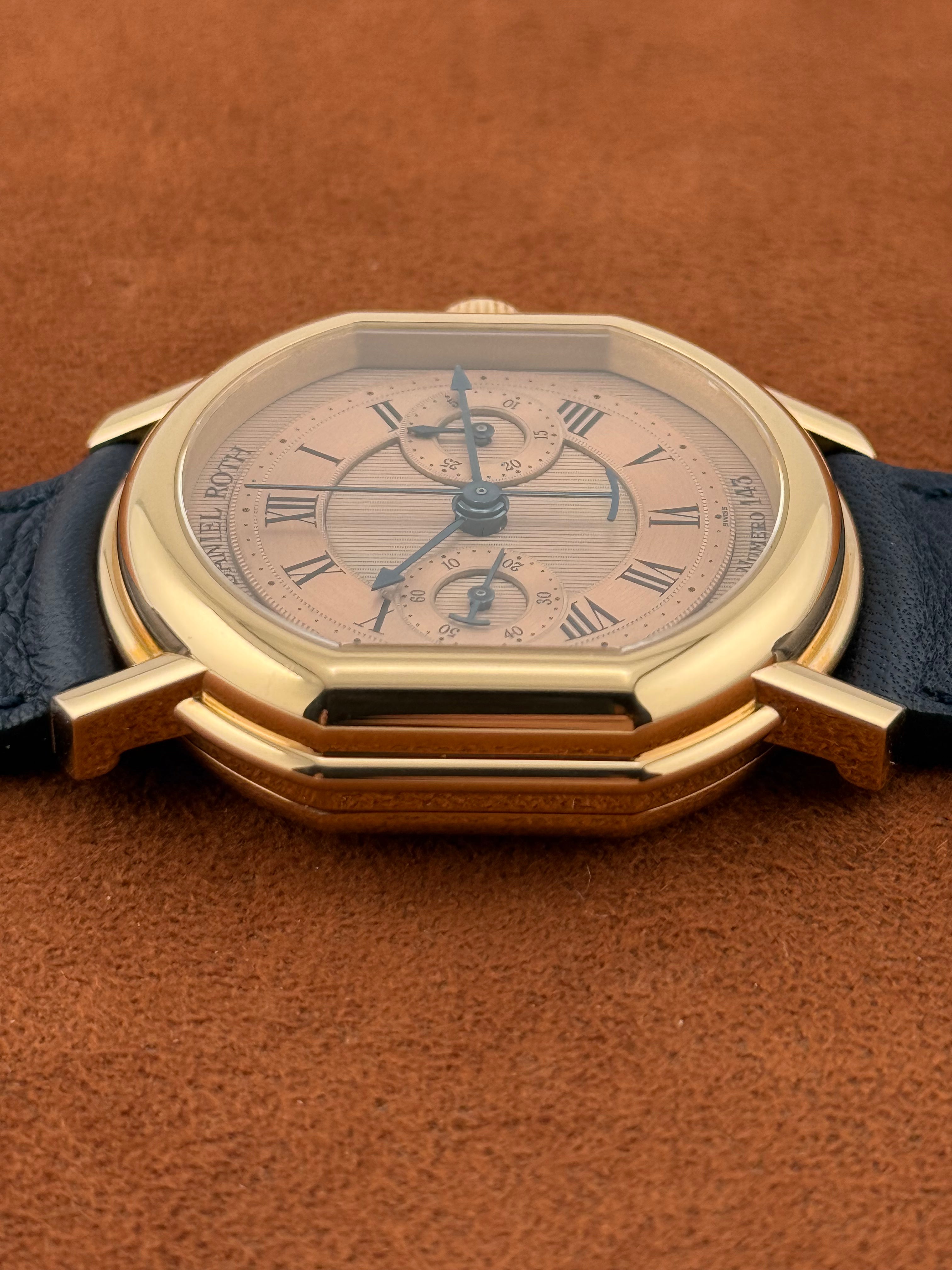 Daniel Roth Ref. 2147 – Early 1992 18K Pink Gold Chronograph with Pink Guilloché Dial