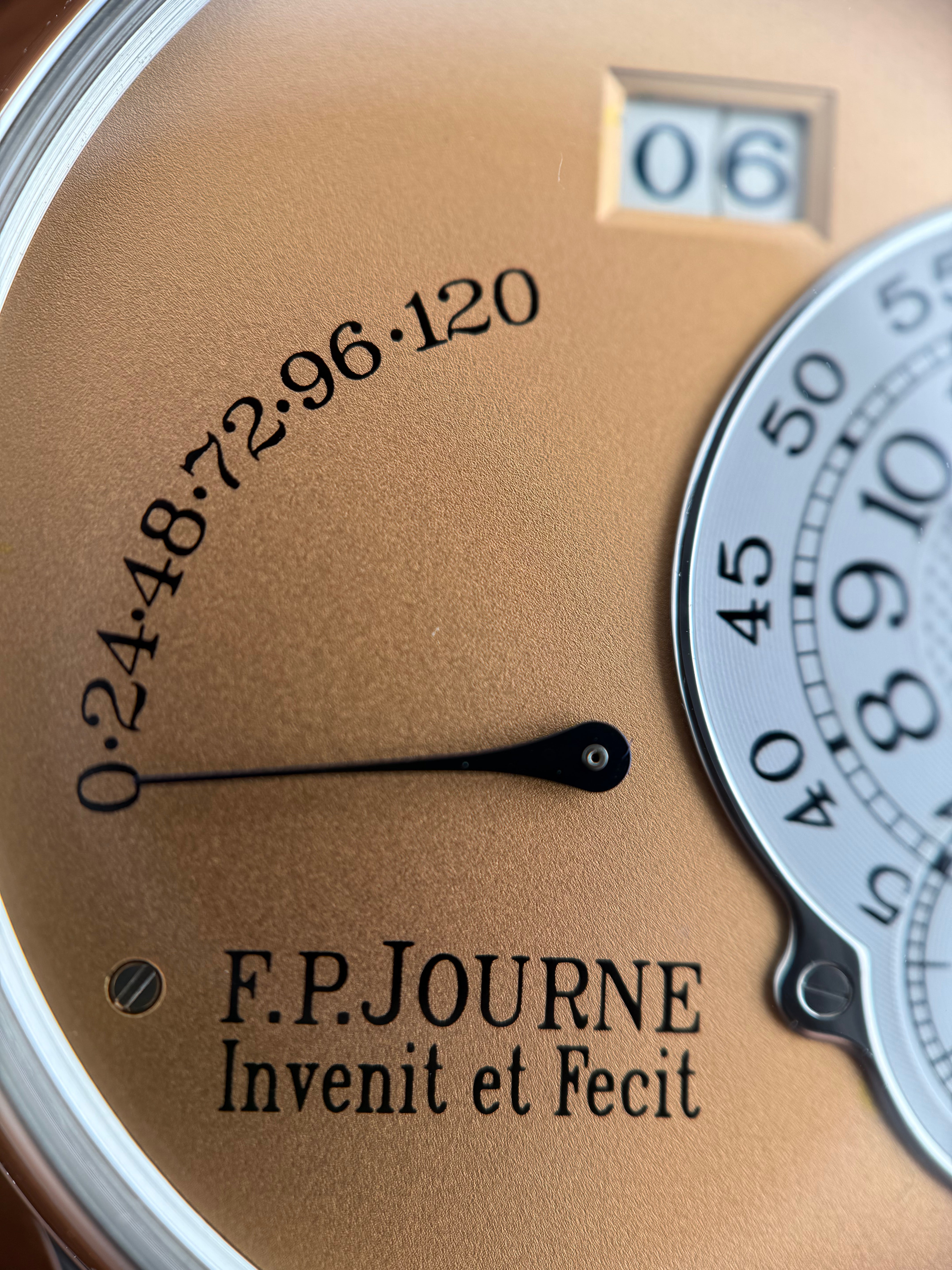 F.P. Journe Octa Automatique Réserve de Marche – platino, esfera de oro rosa, movimiento de latón