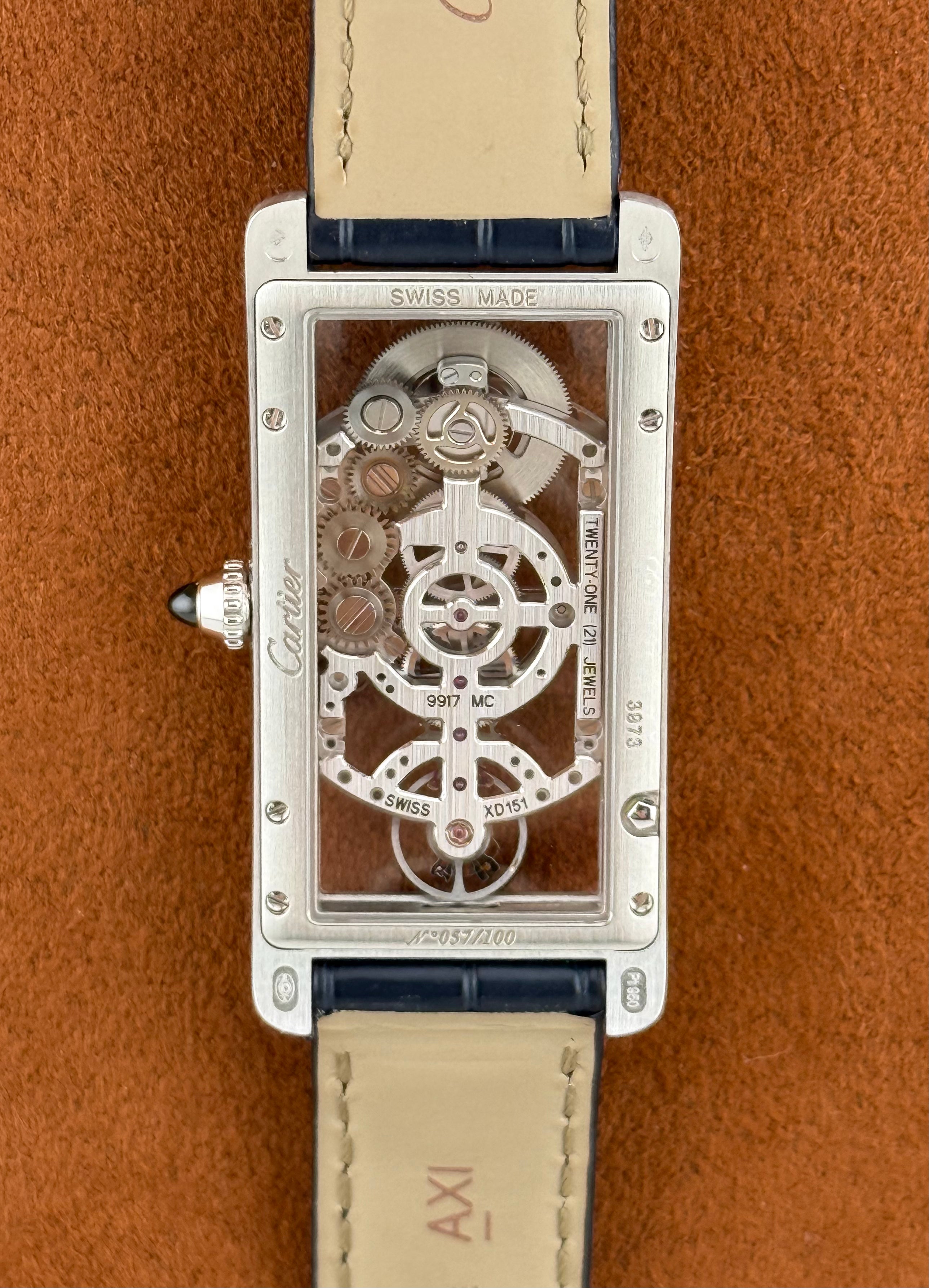 Cartier Tank Cintrée Skeleton