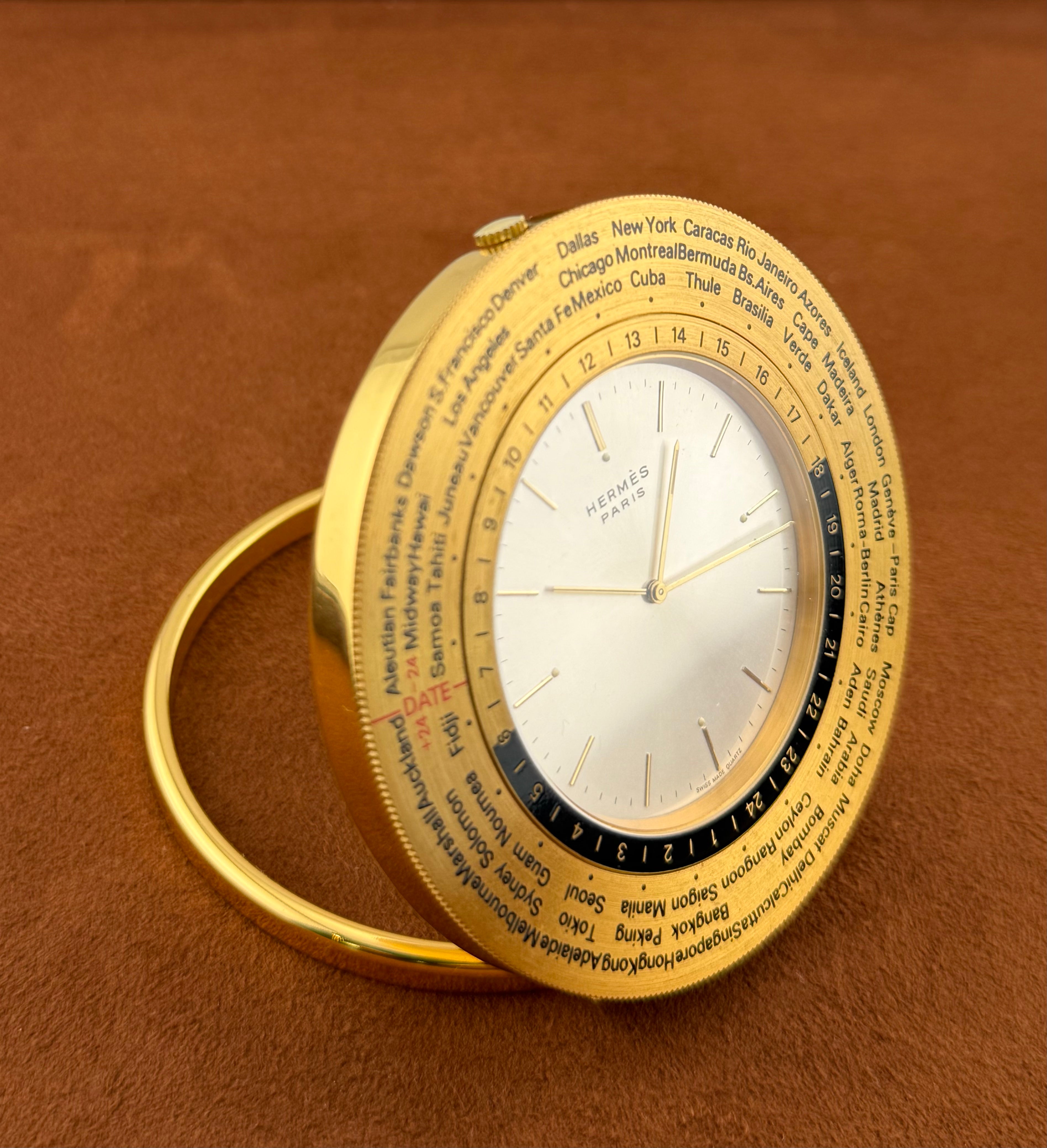 Hermes Desk Clock World Time with alarm